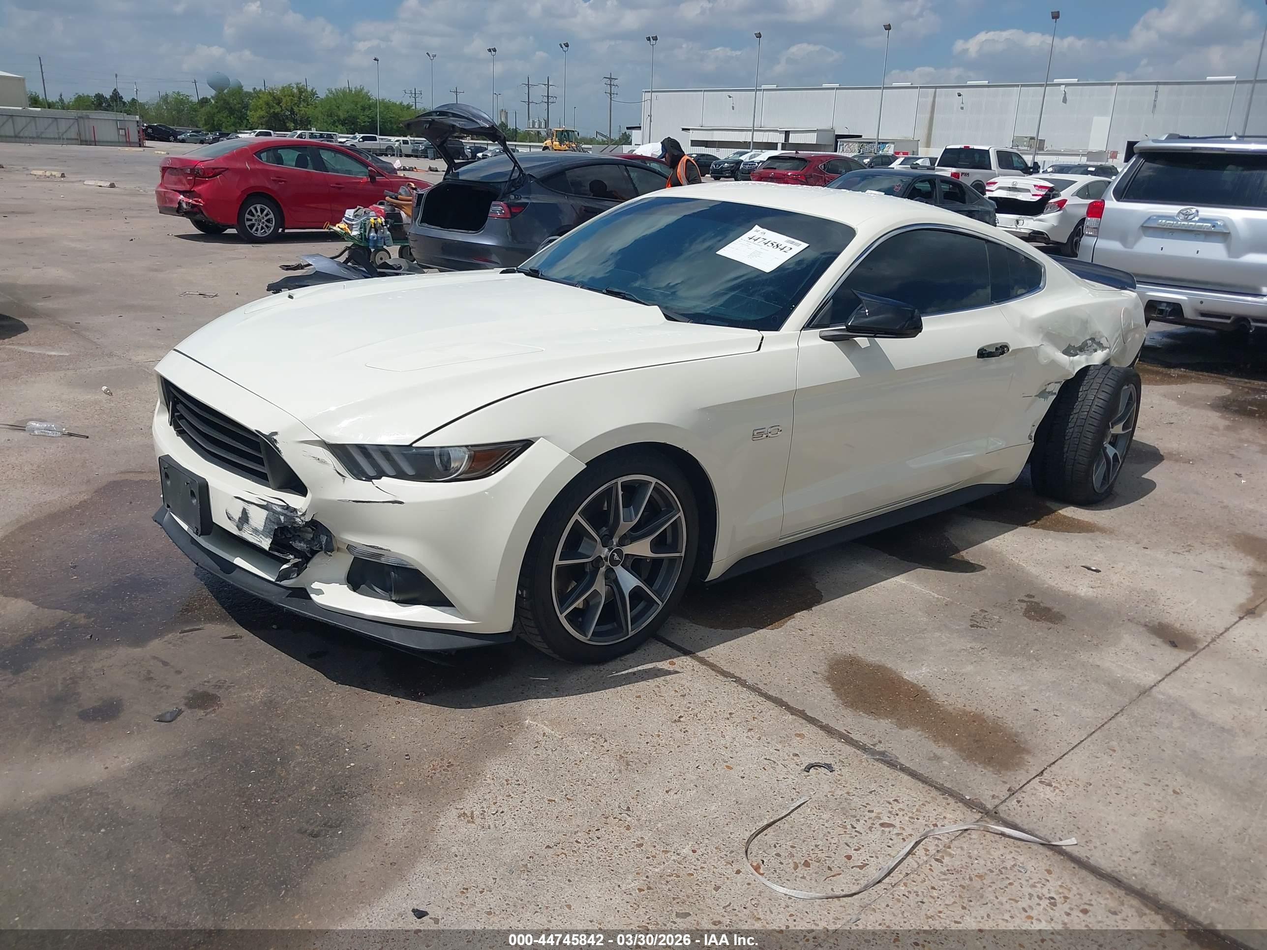 2015 Ford Mustang Gt 50 Years Limited Edition White vin: 1FA6P8RF9F5500641