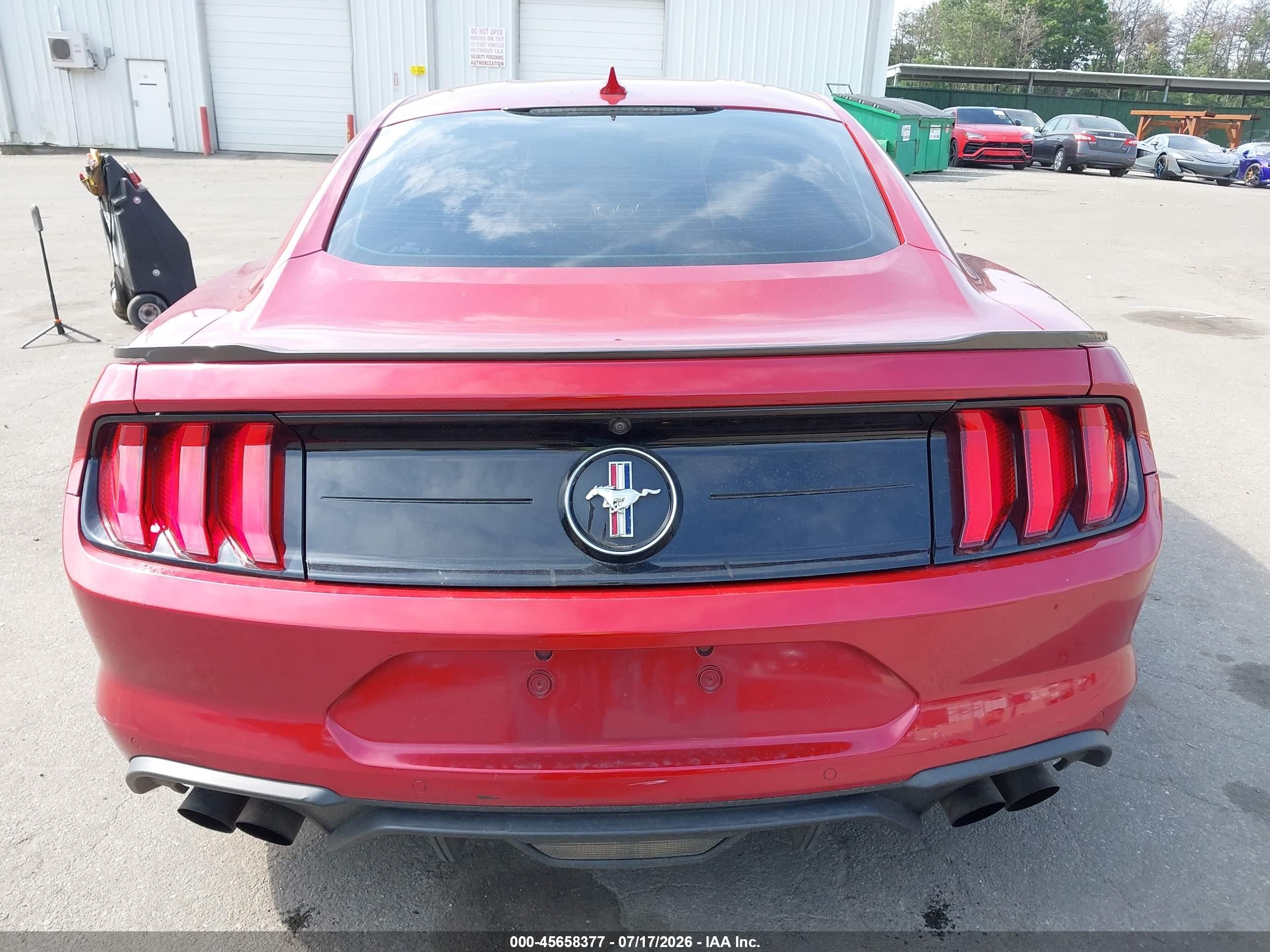 2020 Ford Mustang Ecoboost Fastback Red vin: 1FA6P8TD2L5189234