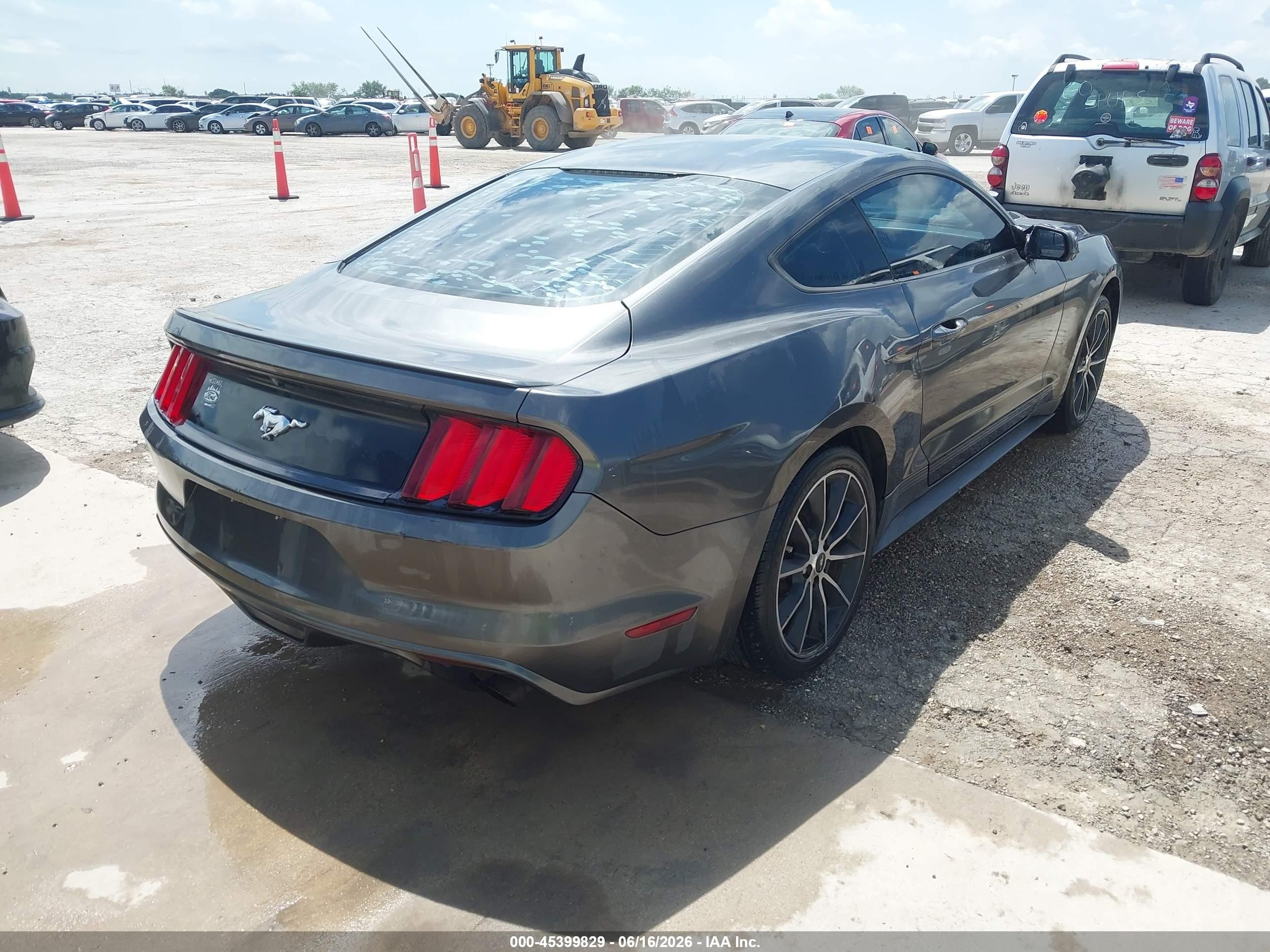 2015 Ford Mustang Ecoboost Gray vin: 1FA6P8TH0F5425385