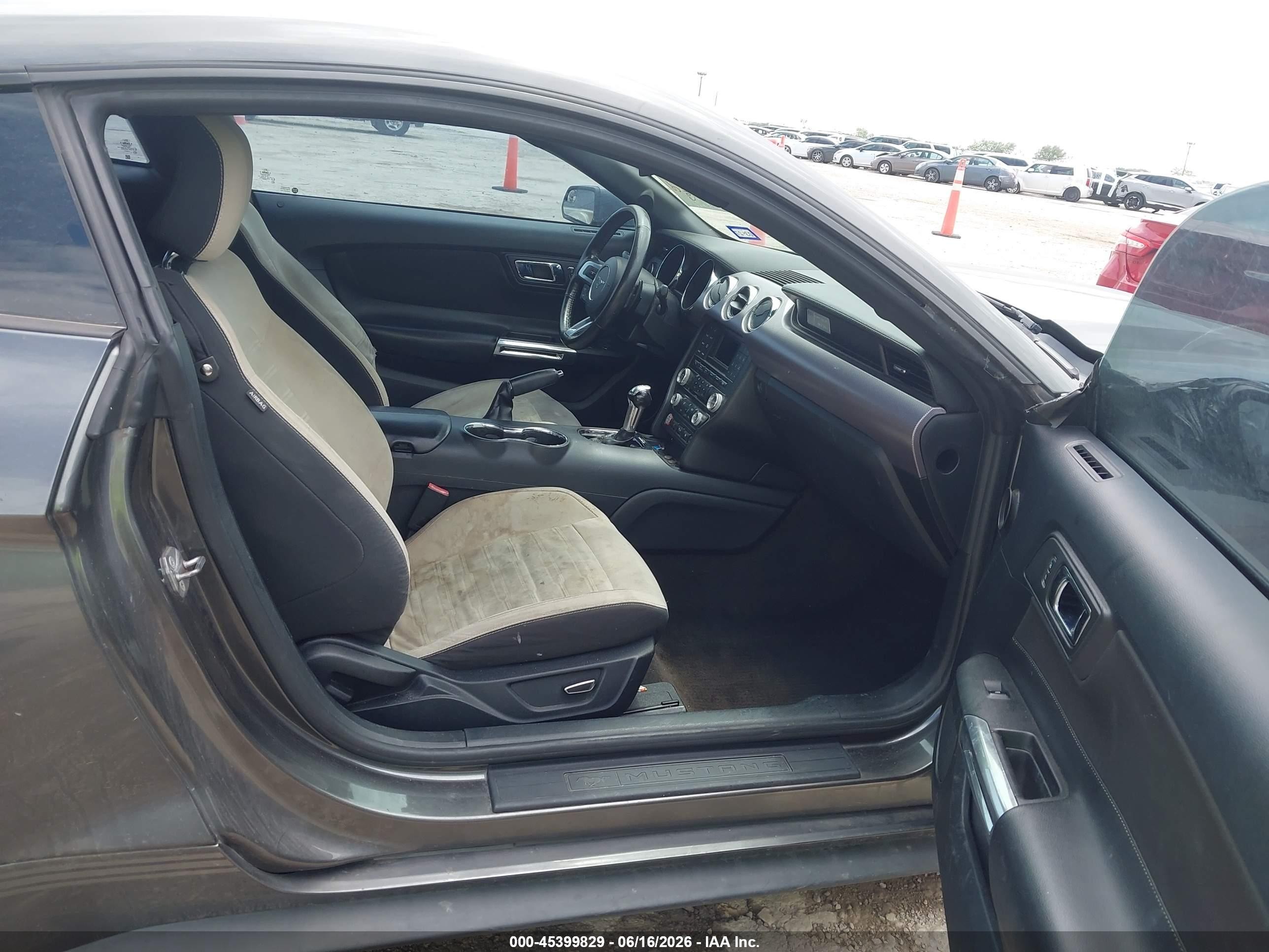 2015 Ford Mustang Ecoboost Gray vin: 1FA6P8TH0F5425385