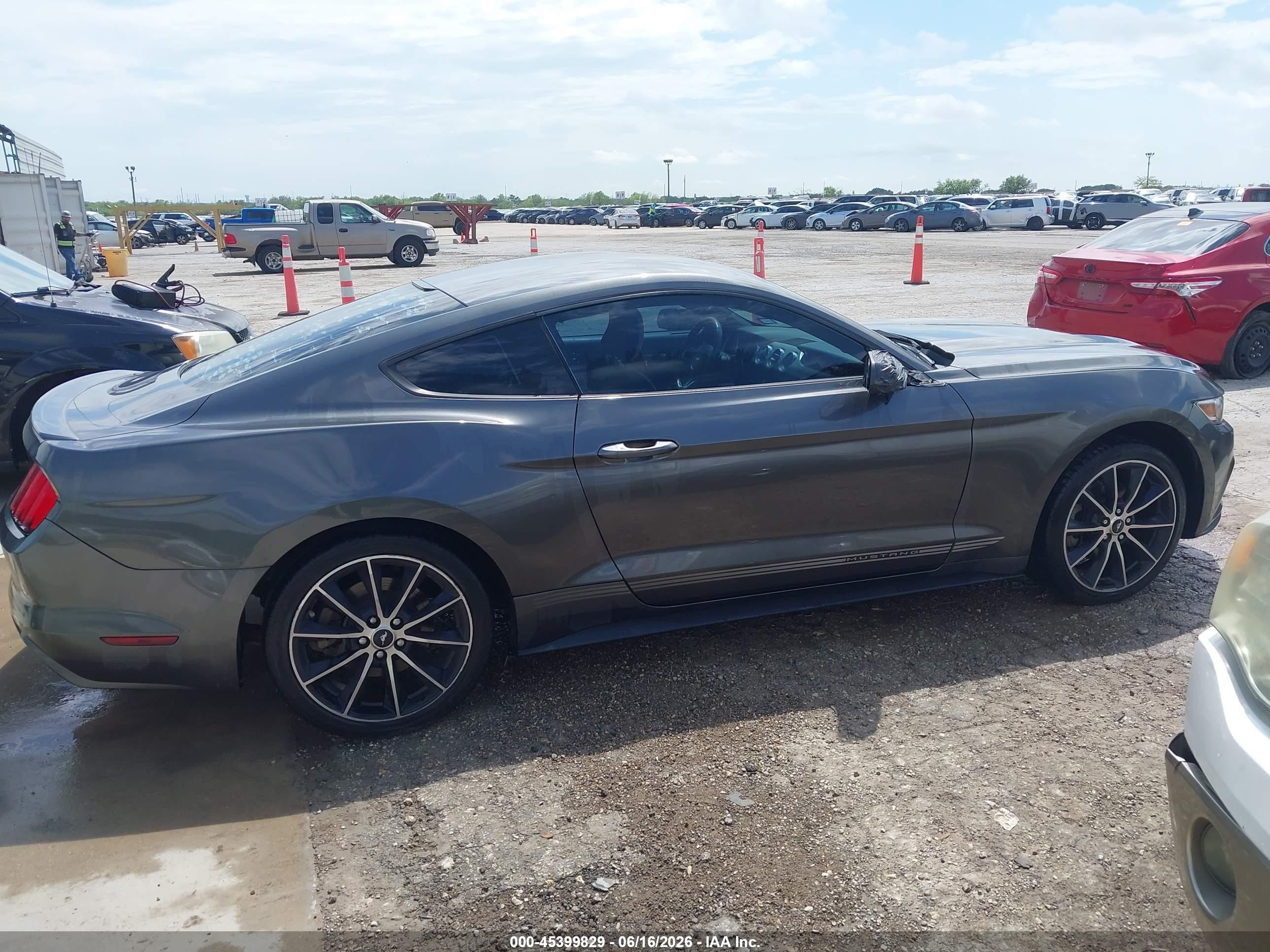 2015 Ford Mustang Ecoboost Gray vin: 1FA6P8TH0F5425385