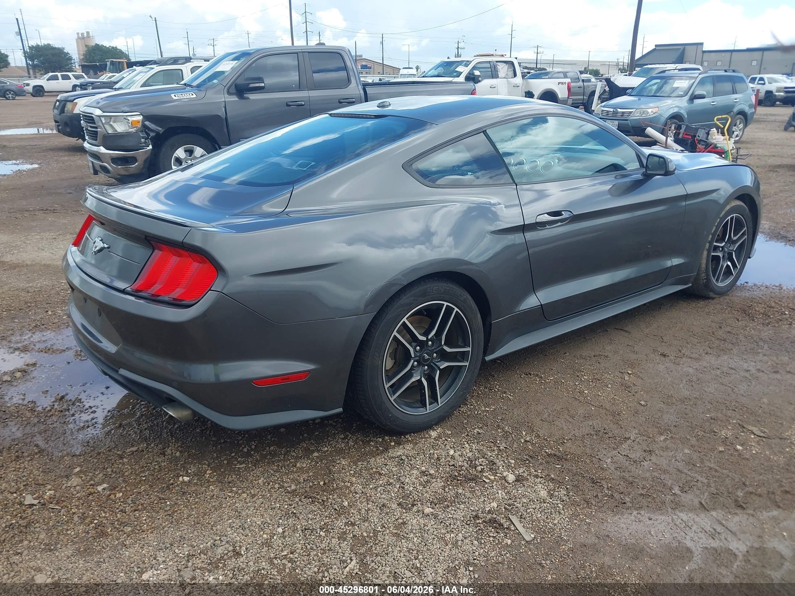 2019 Ford Mustang Ecoboost Gray vin: 1FA6P8TH0K5192974