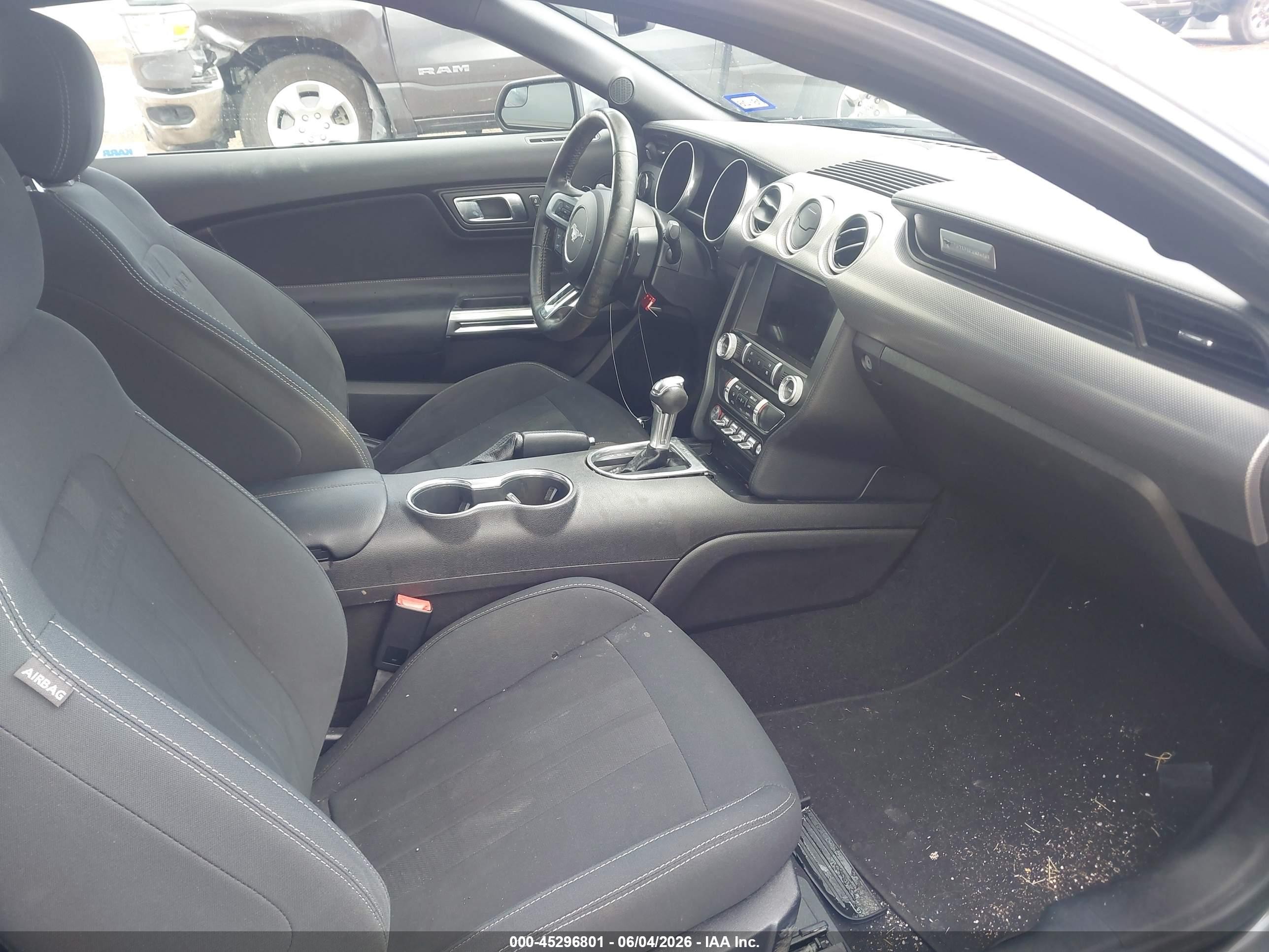 2019 Ford Mustang Ecoboost Gray vin: 1FA6P8TH0K5192974