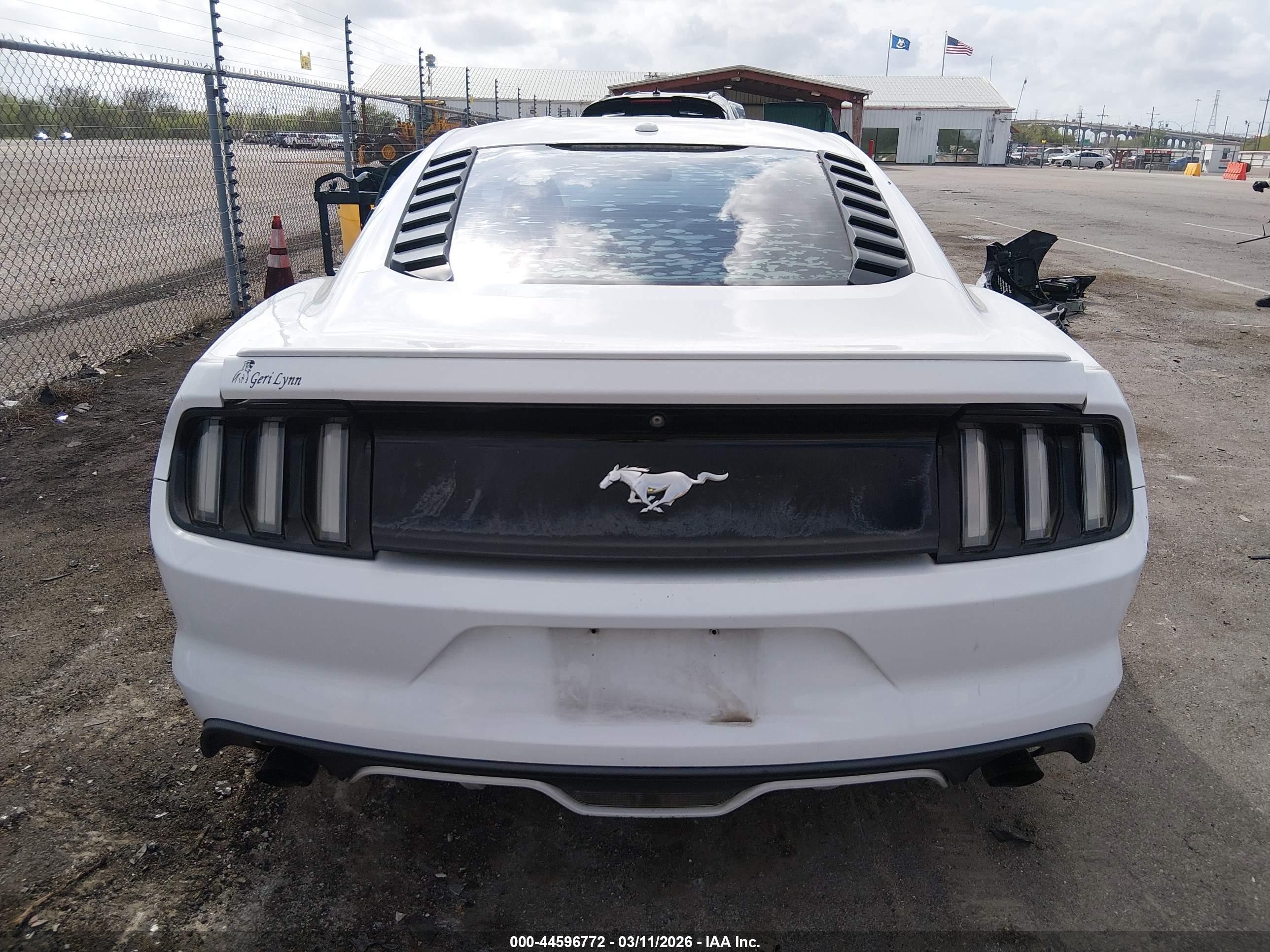 2015 Ford Mustang Ecoboost White vin: 1FA6P8TH1F5323206