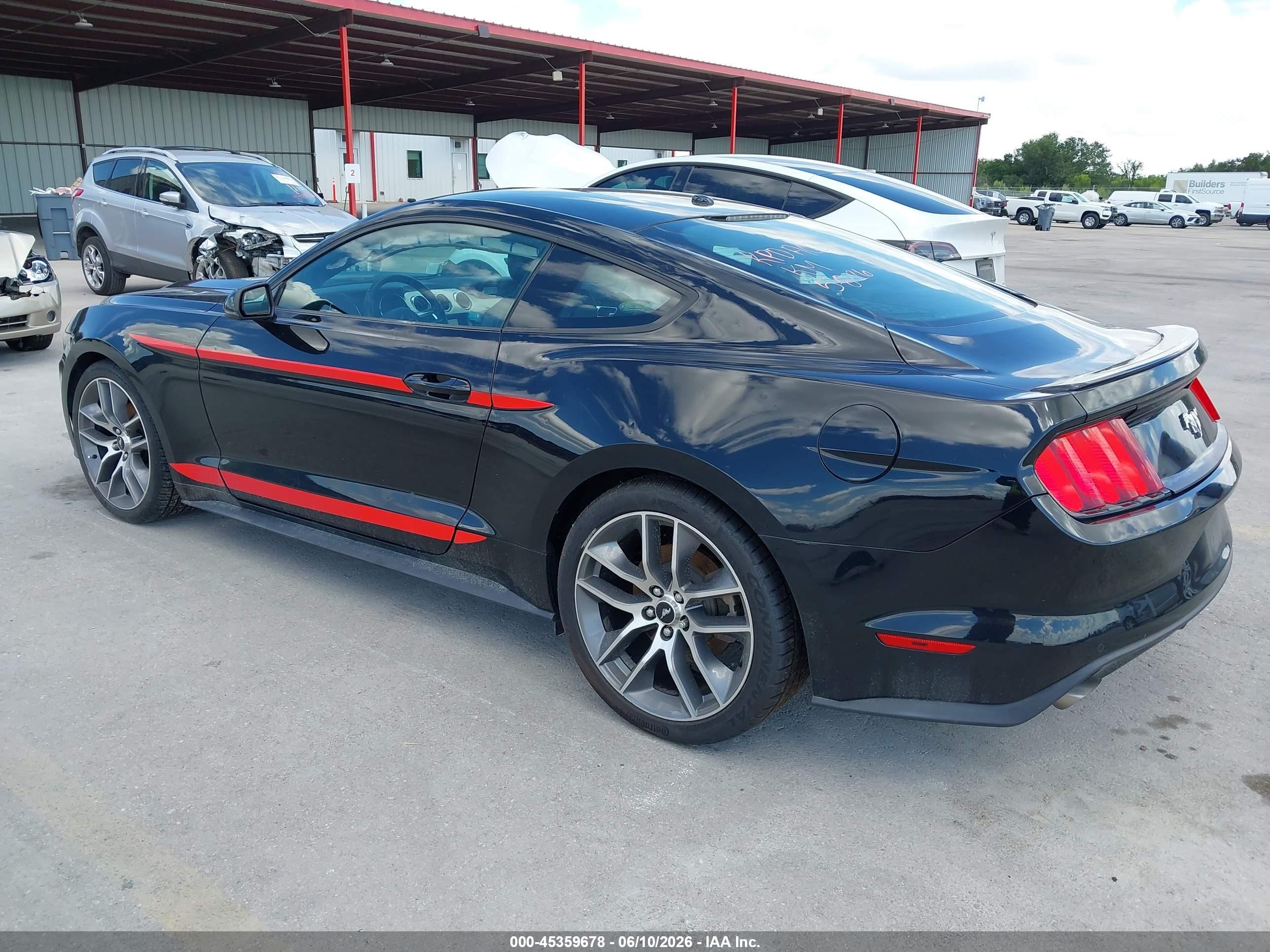 2015 Ford Mustang Ecoboost Black vin: 1FA6P8TH1F5413245