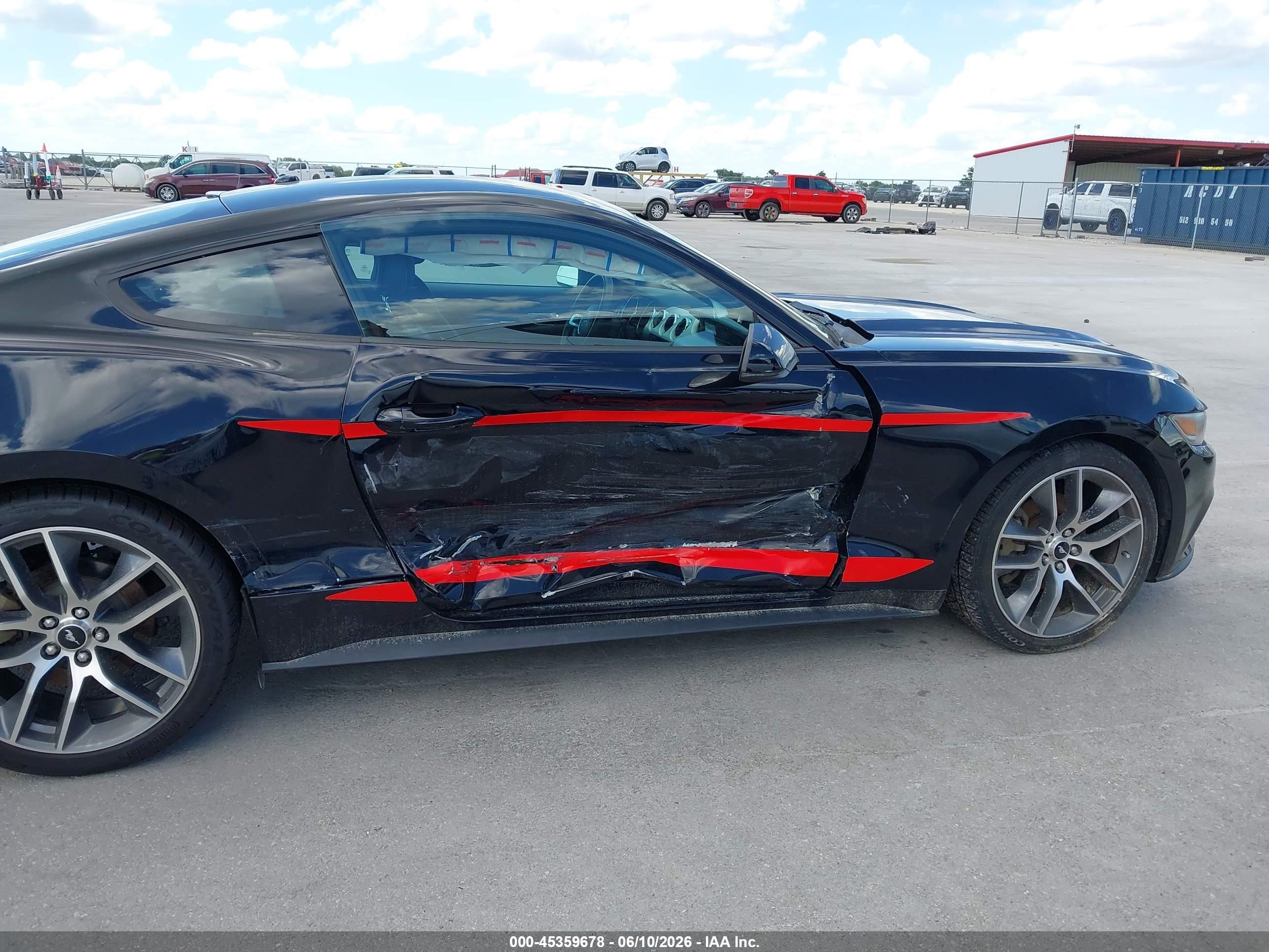 2015 Ford Mustang Ecoboost Black vin: 1FA6P8TH1F5413245