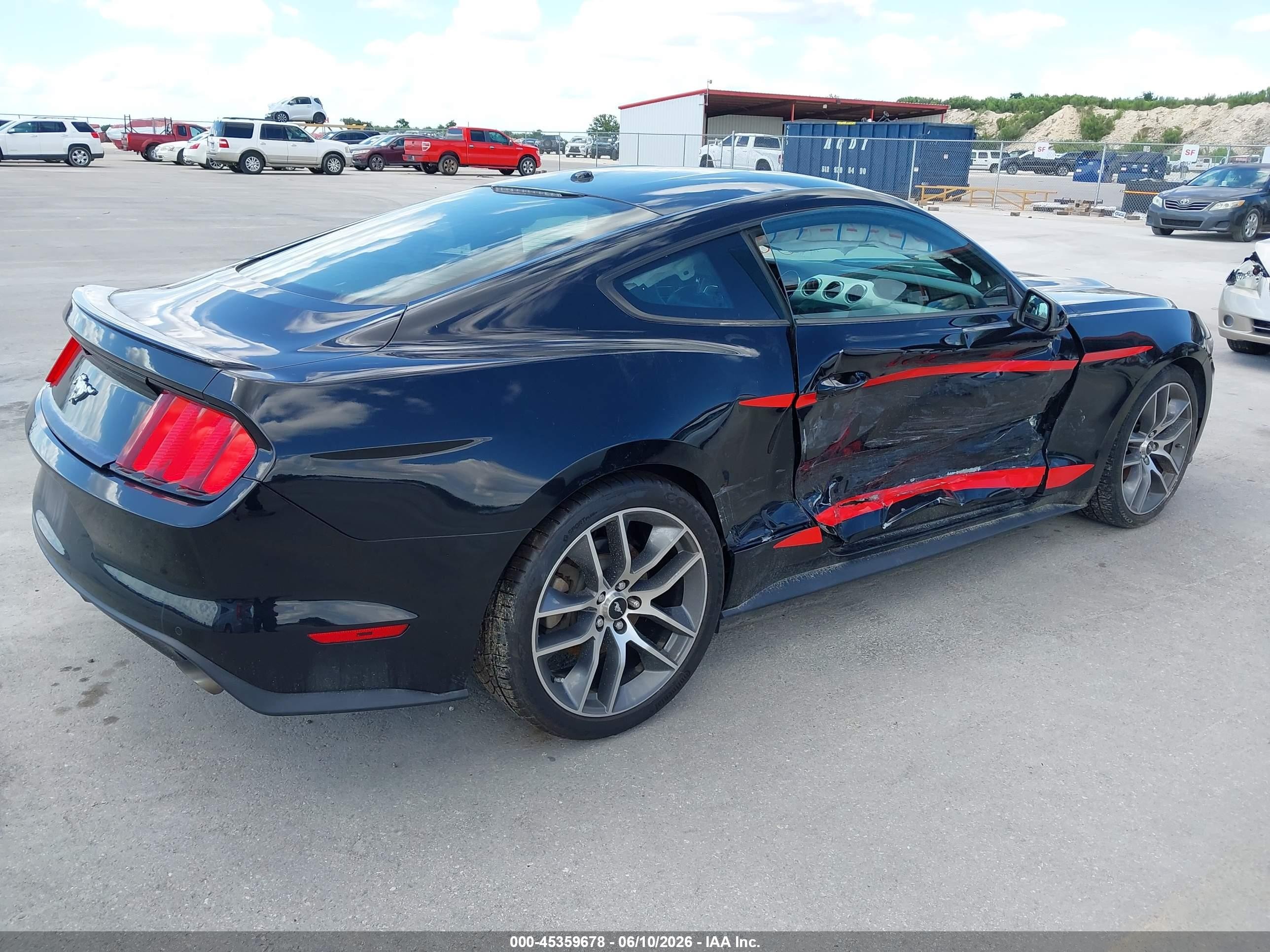 2015 Ford Mustang Ecoboost Black vin: 1FA6P8TH1F5413245