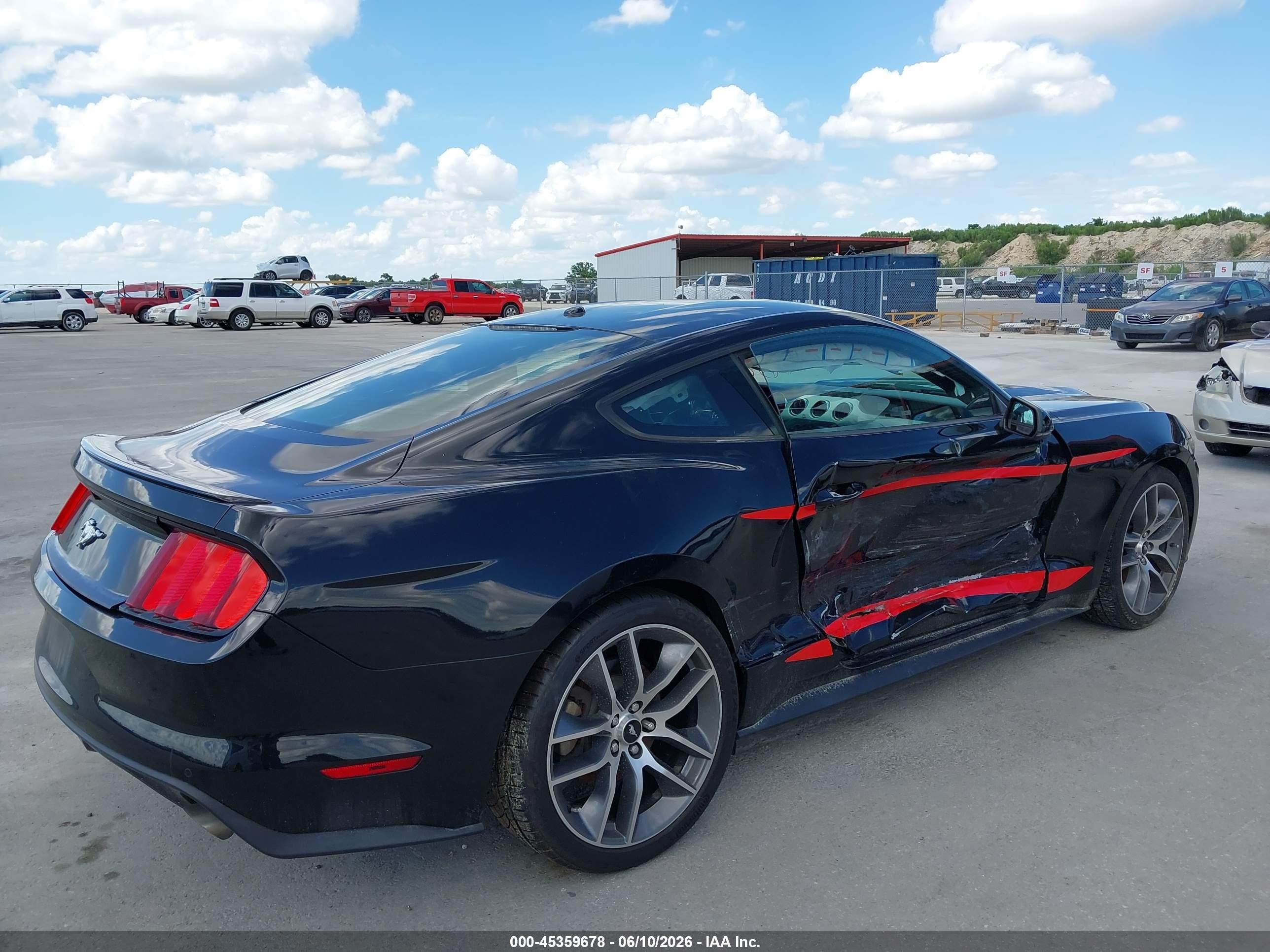 2015 Ford Mustang Ecoboost Black vin: 1FA6P8TH1F5413245