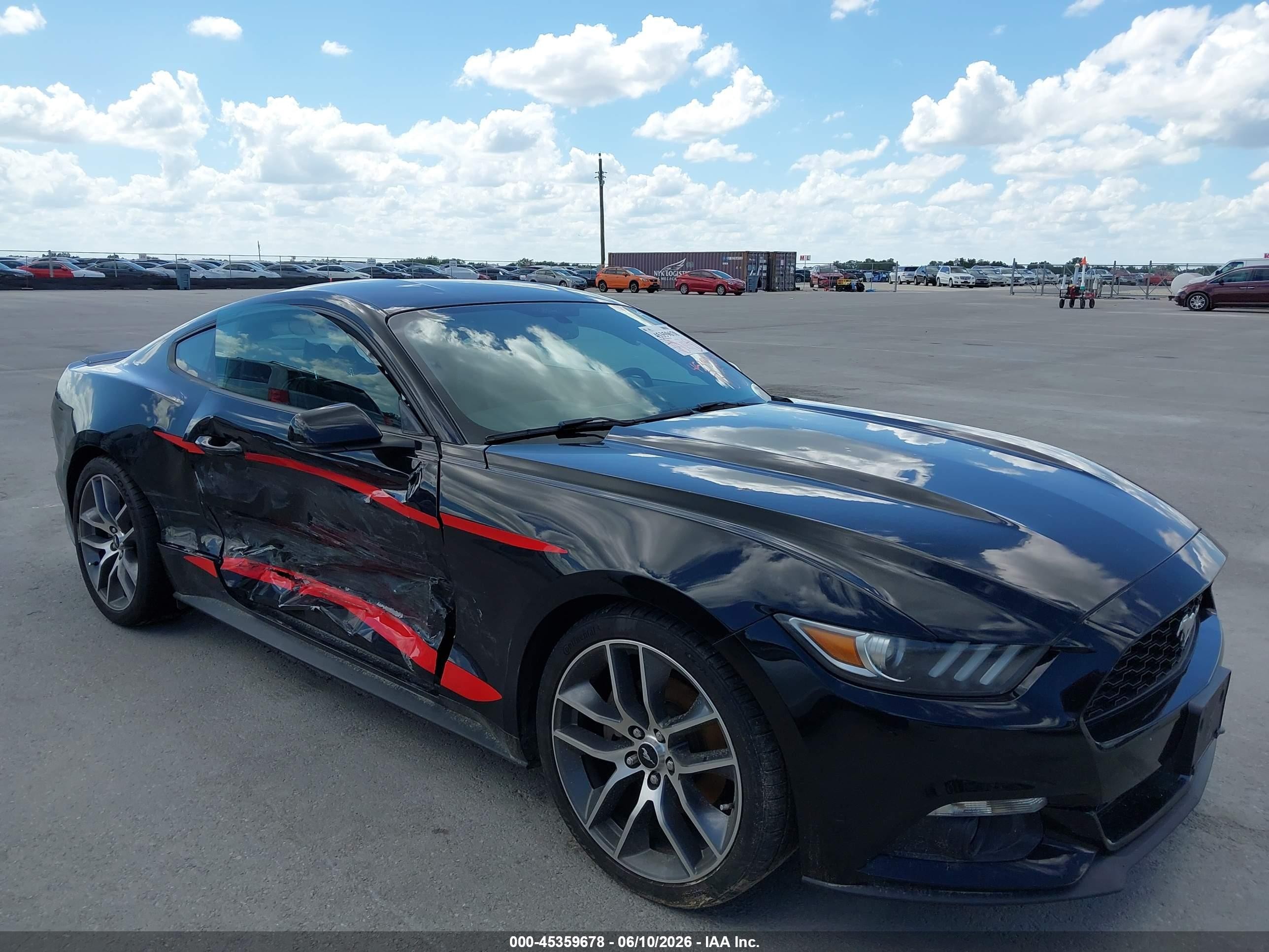 2015 Ford Mustang Ecoboost Black vin: 1FA6P8TH1F5413245