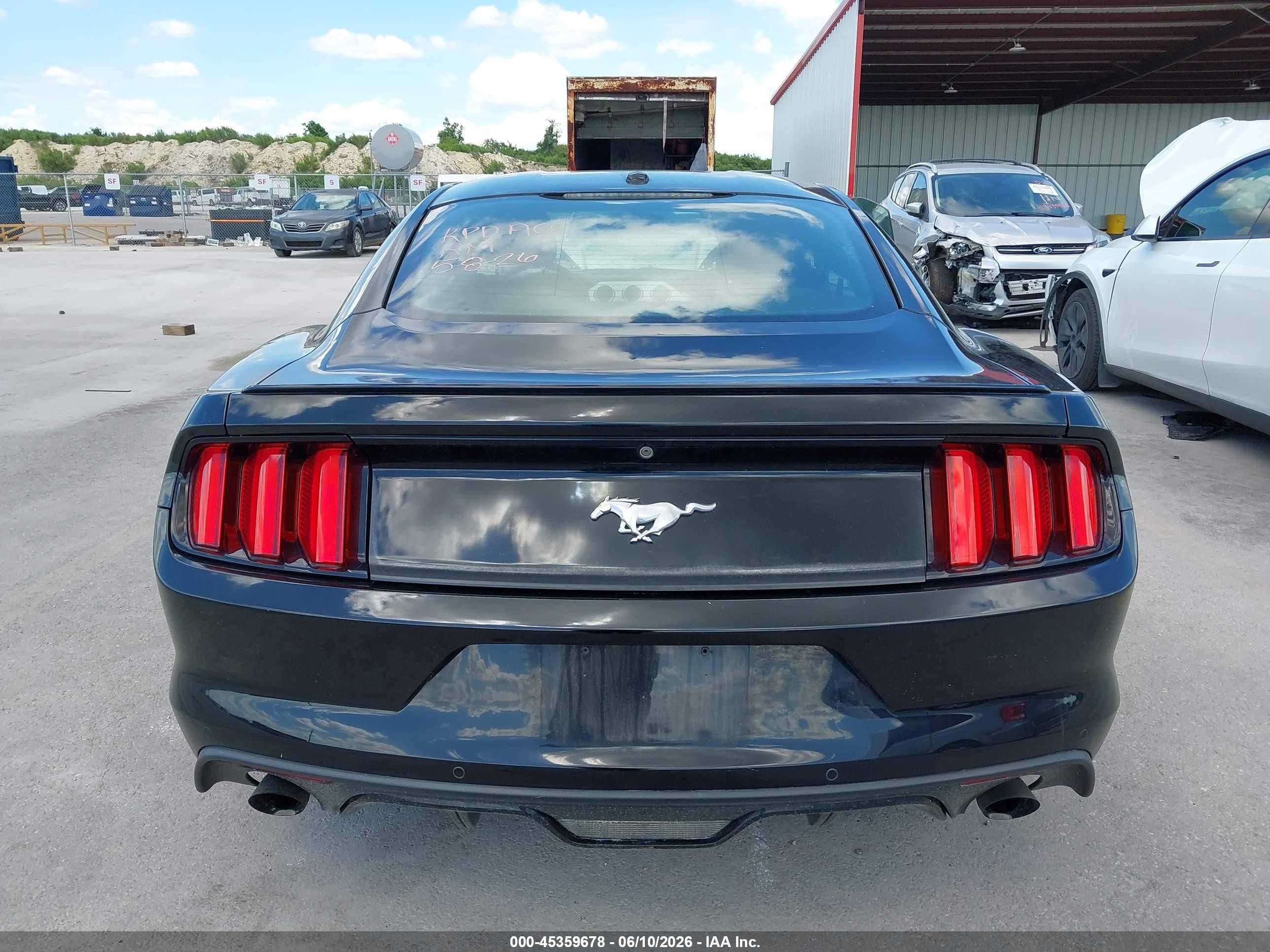 2015 Ford Mustang Ecoboost Black vin: 1FA6P8TH1F5413245