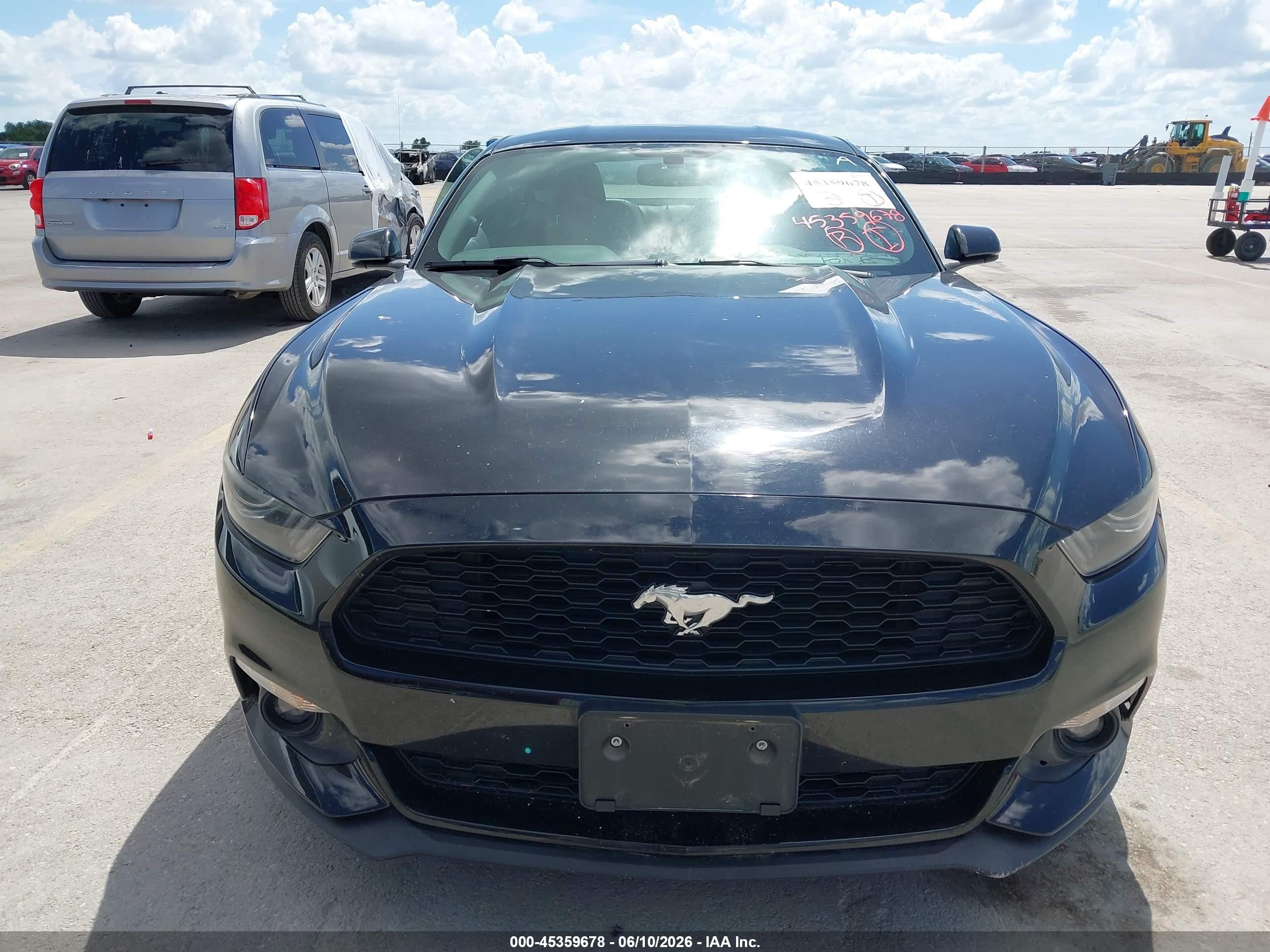 2015 Ford Mustang Ecoboost Black vin: 1FA6P8TH1F5413245