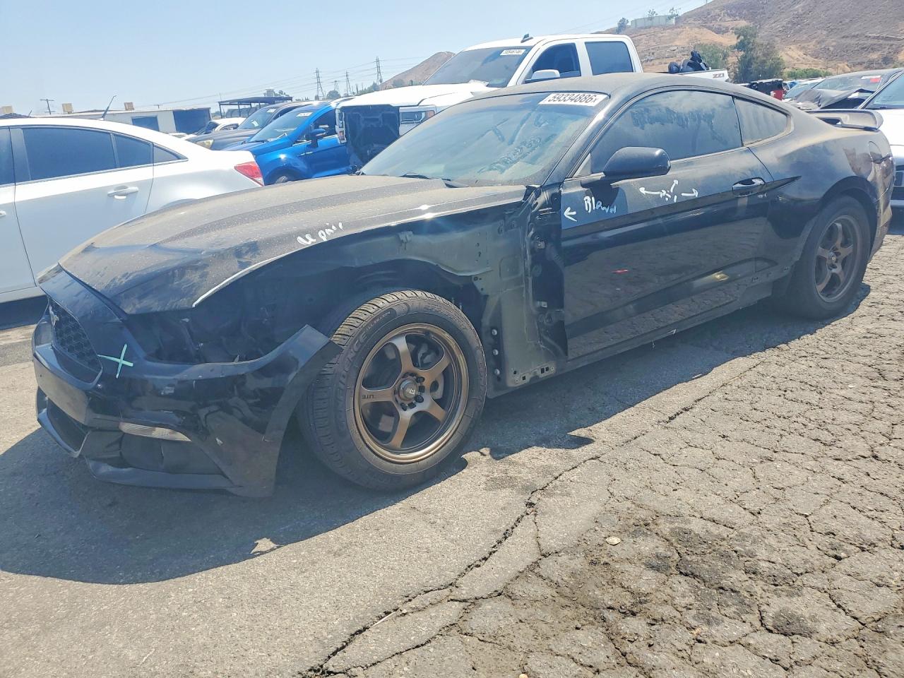 2015 Ford Mustang Черный vin: 1FA6P8TH1F5413696