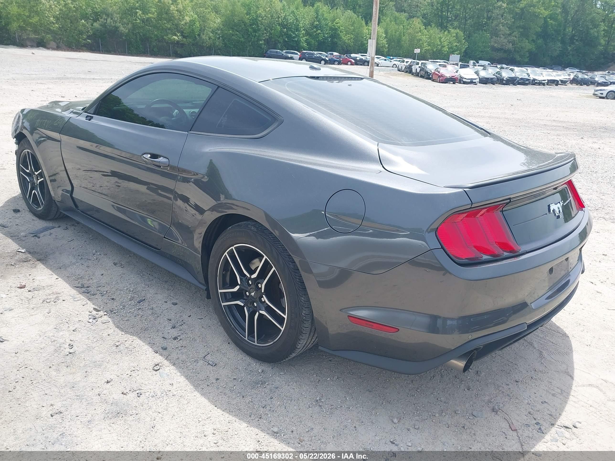 2018 Ford Mustang Ecoboost Gray vin: 1FA6P8TH1J5167466