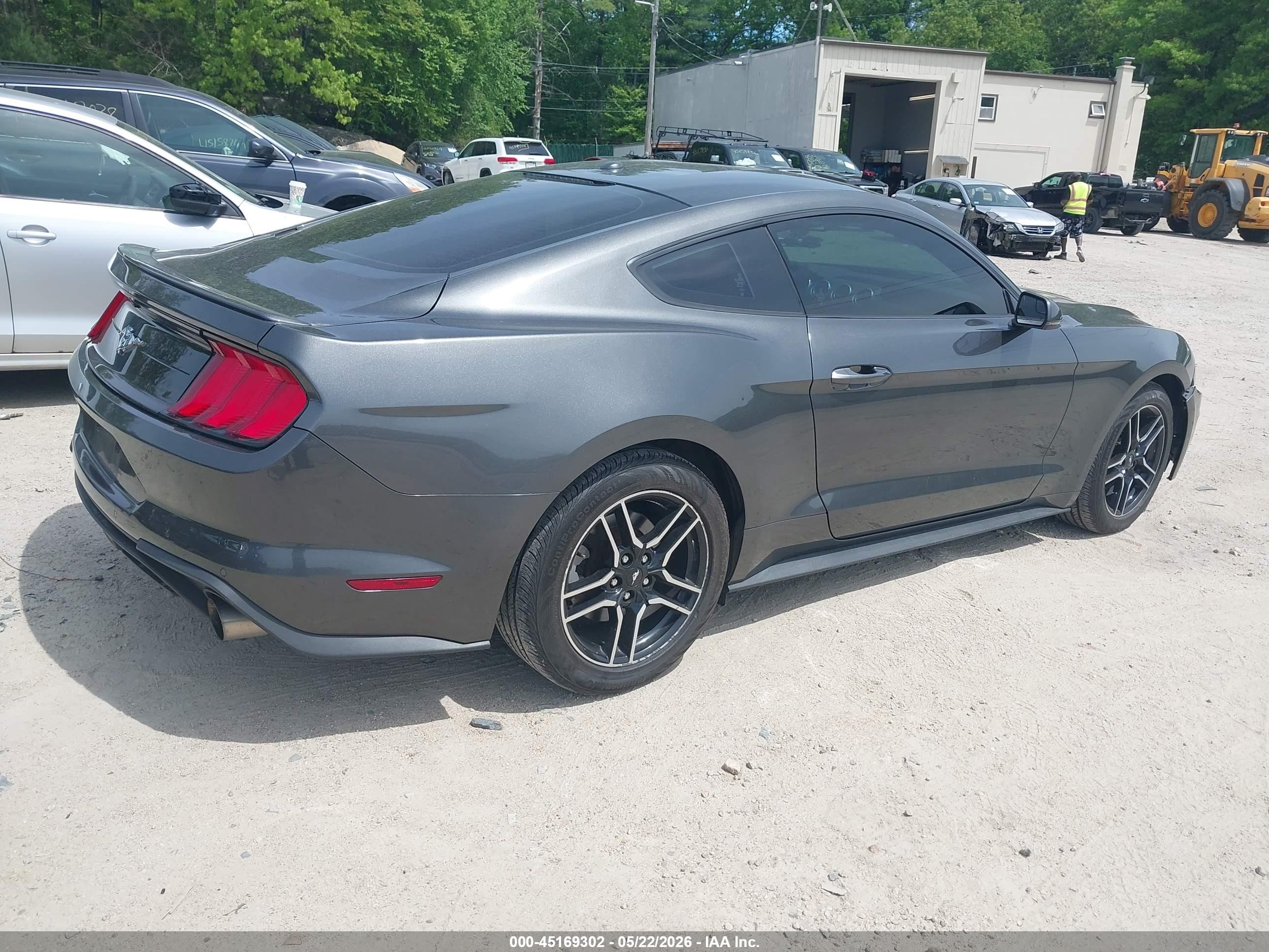 2018 Ford Mustang Ecoboost Gray vin: 1FA6P8TH1J5167466