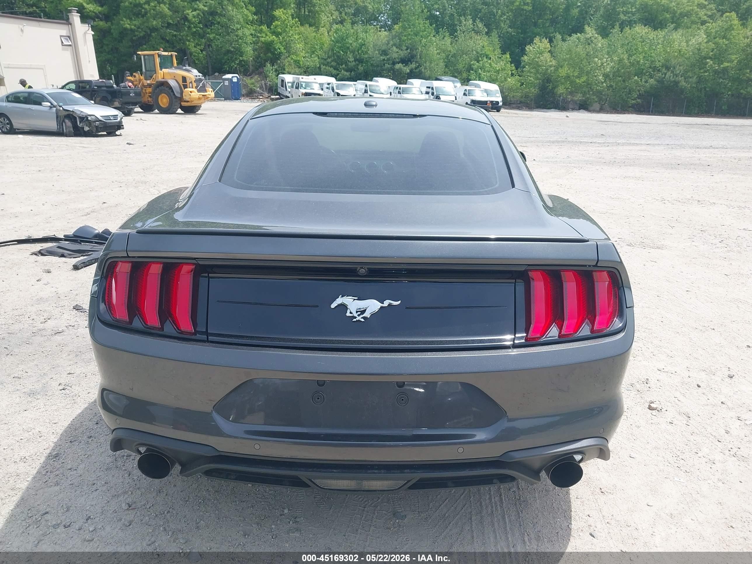 2018 Ford Mustang Ecoboost Gray vin: 1FA6P8TH1J5167466