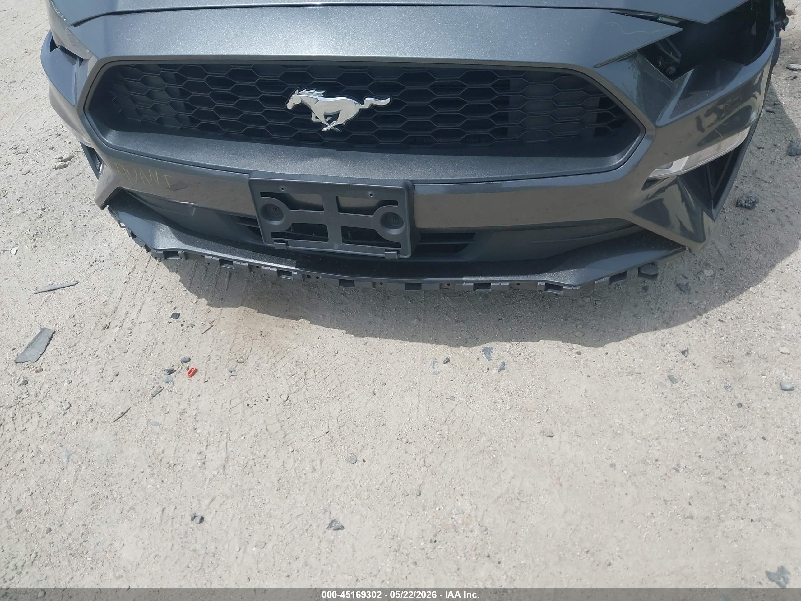 2018 Ford Mustang Ecoboost Gray vin: 1FA6P8TH1J5167466