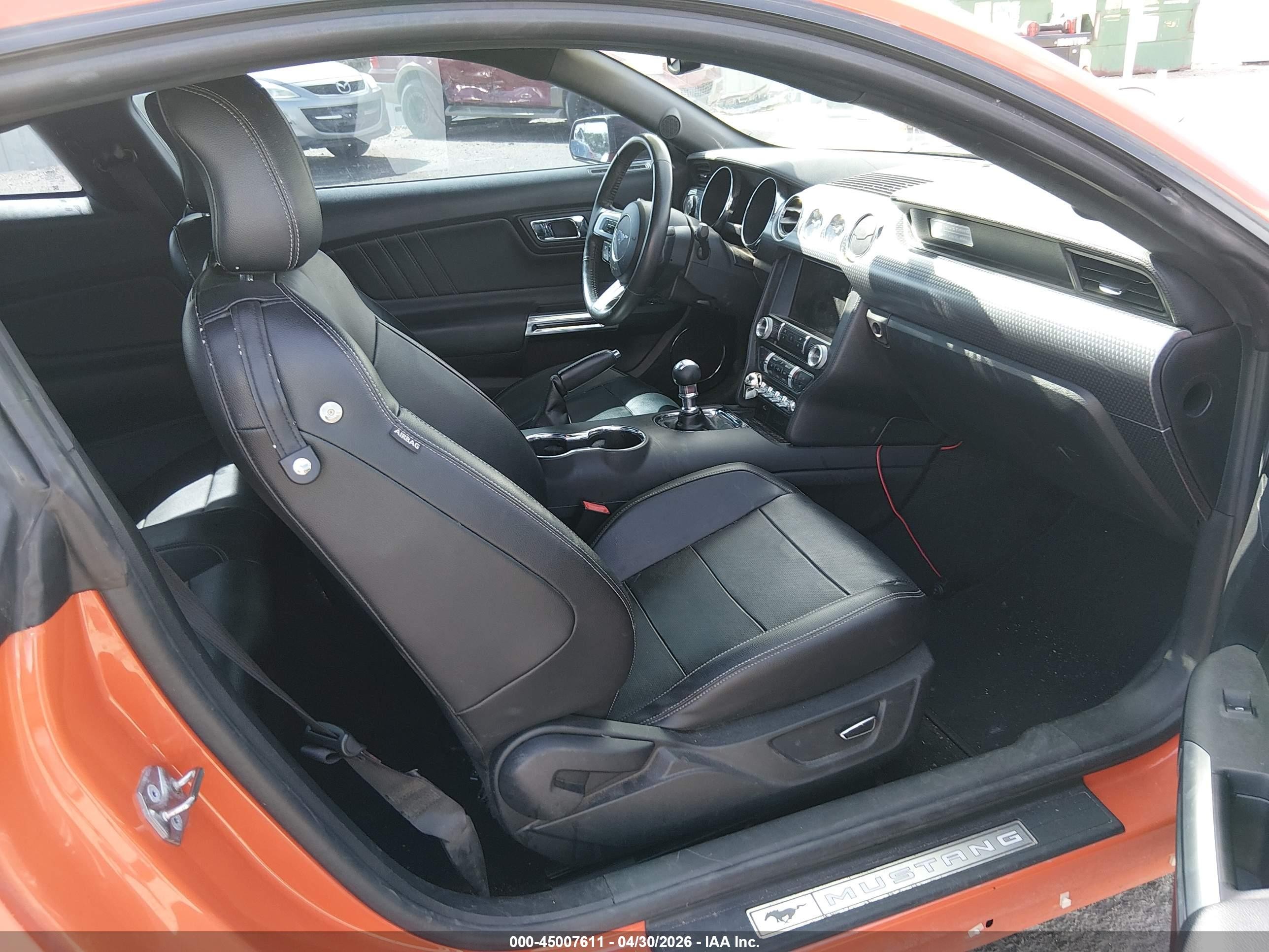 2015 Ford Mustang Ecoboost Orange vin: 1FA6P8TH2F5303336