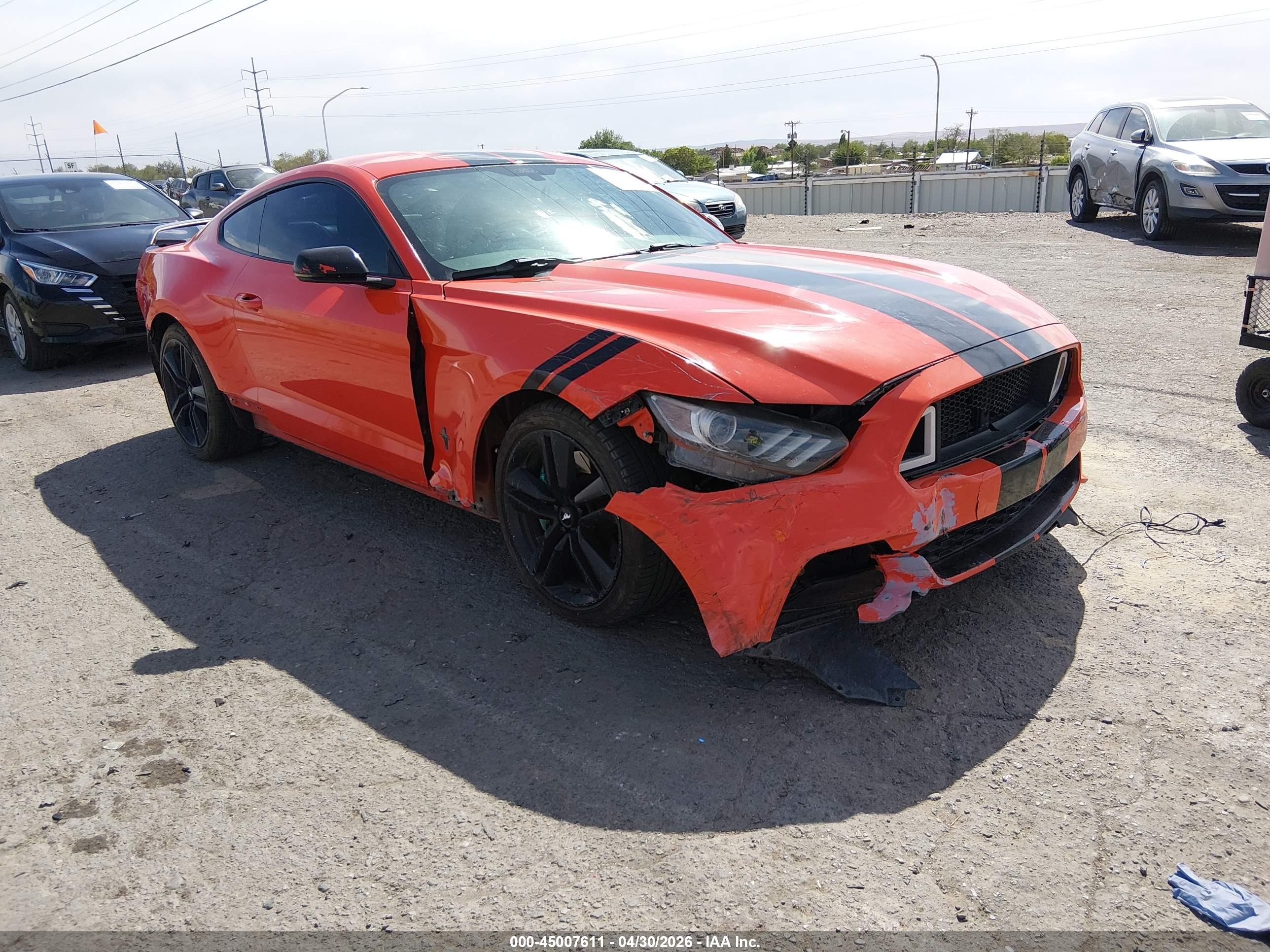 2015 Ford Mustang Ecoboost Orange vin: 1FA6P8TH2F5303336