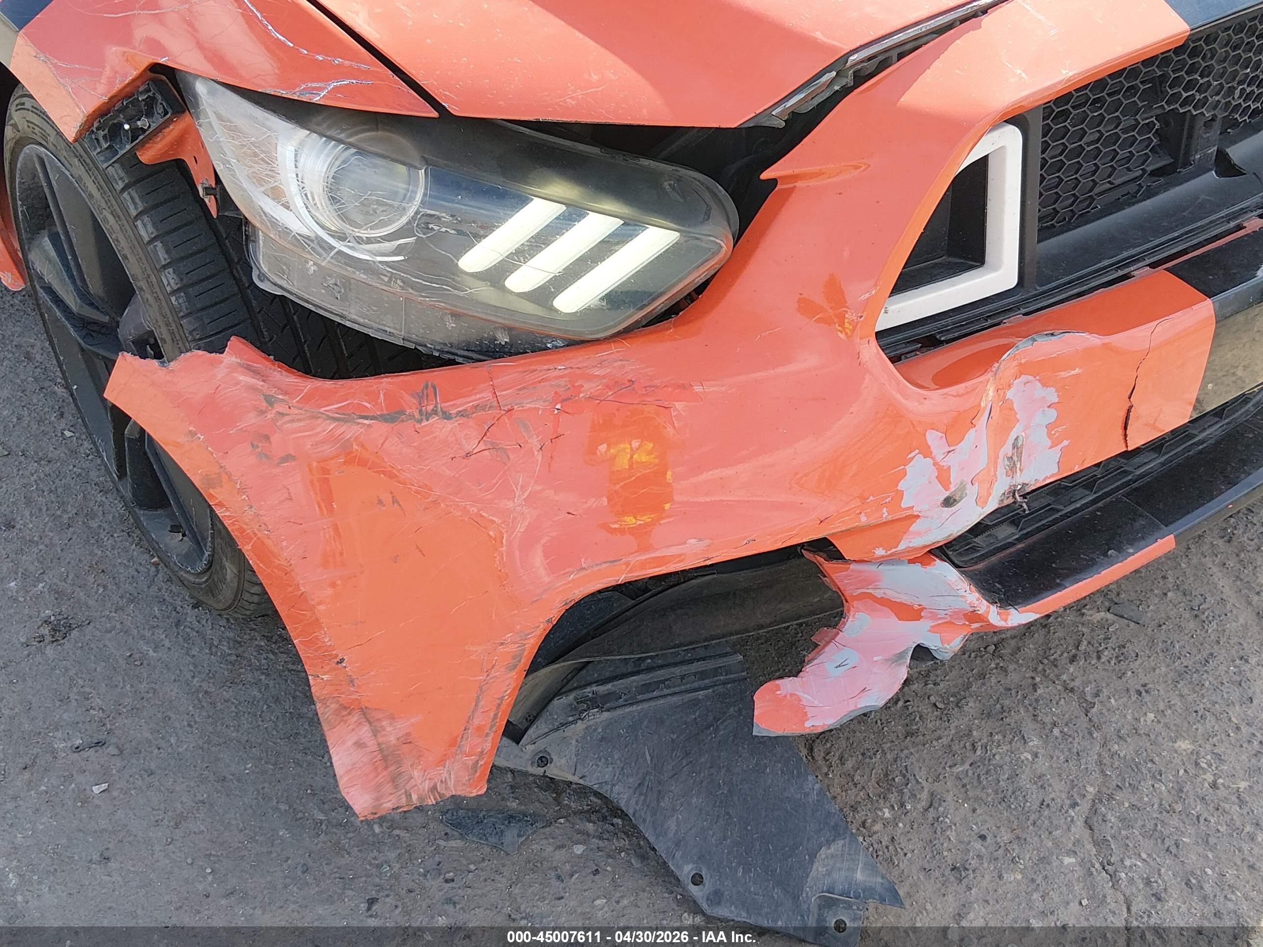 2015 Ford Mustang Ecoboost Orange vin: 1FA6P8TH2F5303336