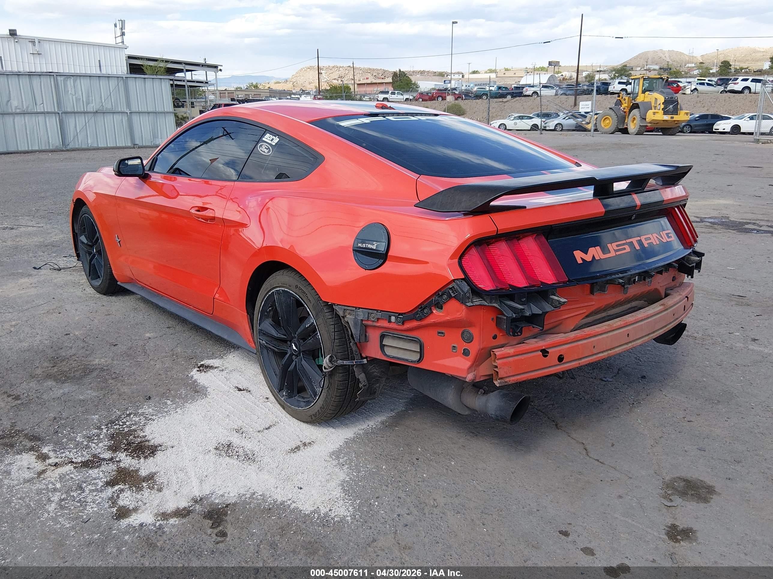 2015 Ford Mustang Ecoboost Orange vin: 1FA6P8TH2F5303336