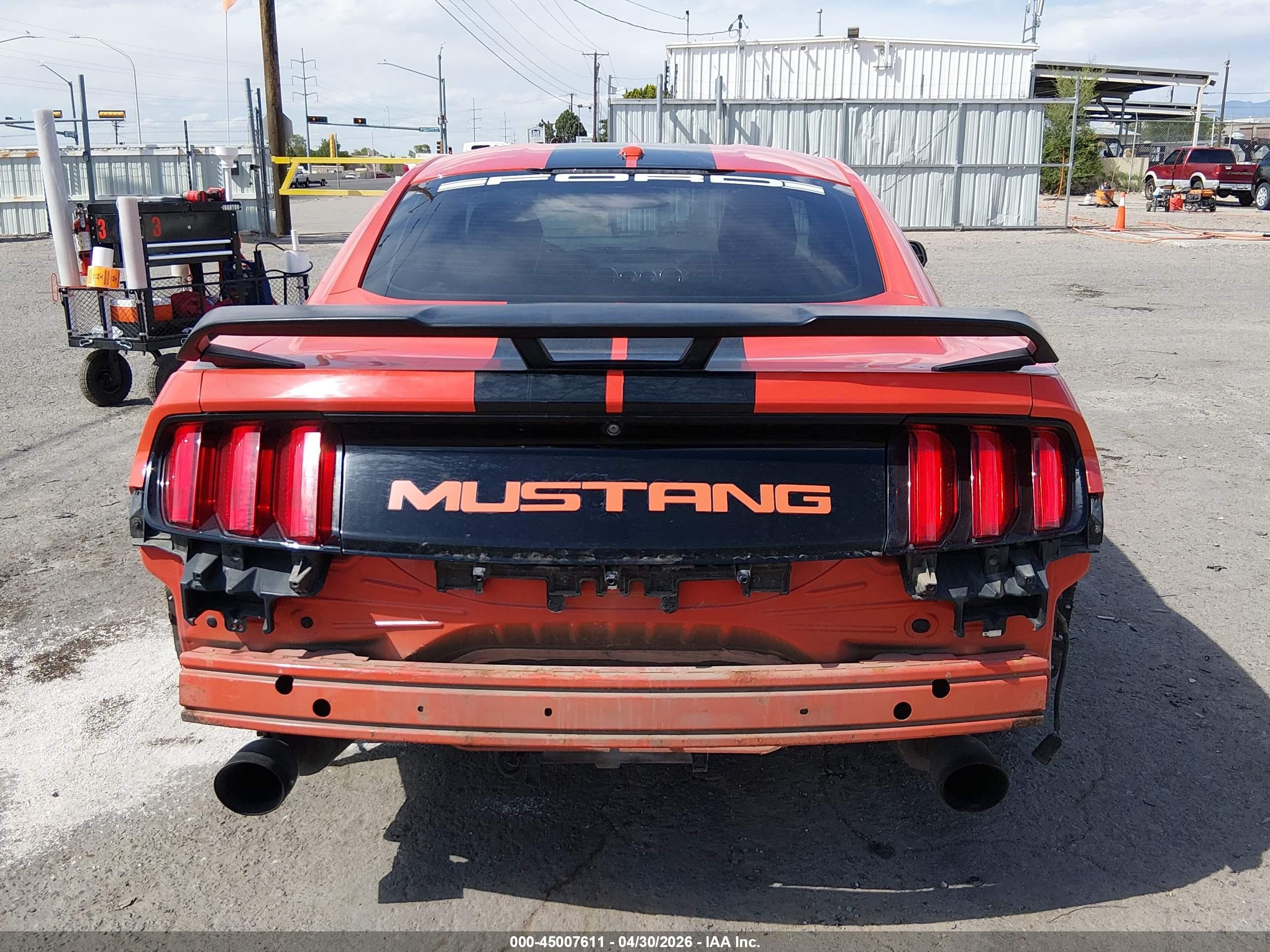 2015 Ford Mustang Ecoboost Orange vin: 1FA6P8TH2F5303336