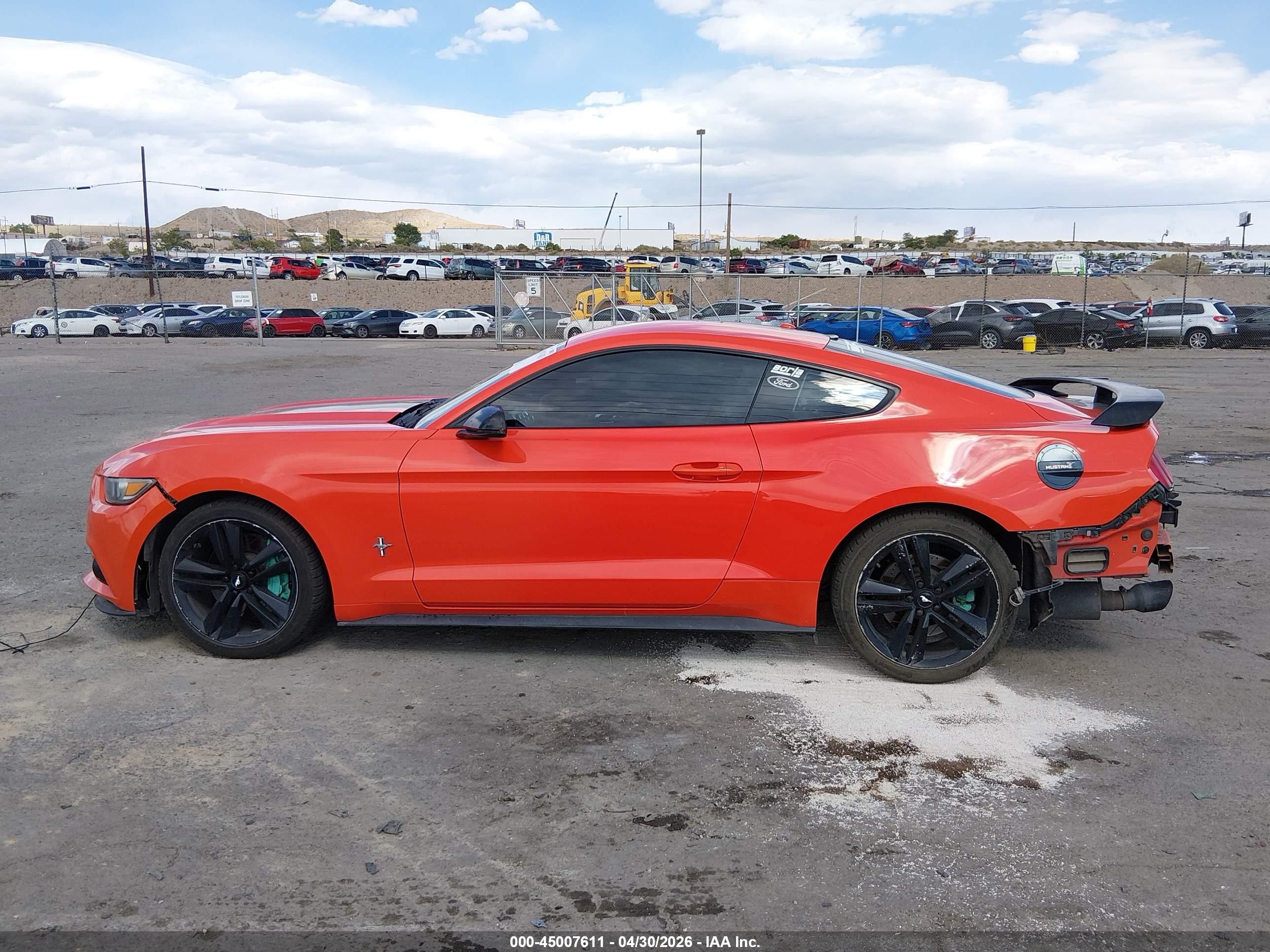 2015 Ford Mustang Ecoboost Orange vin: 1FA6P8TH2F5303336