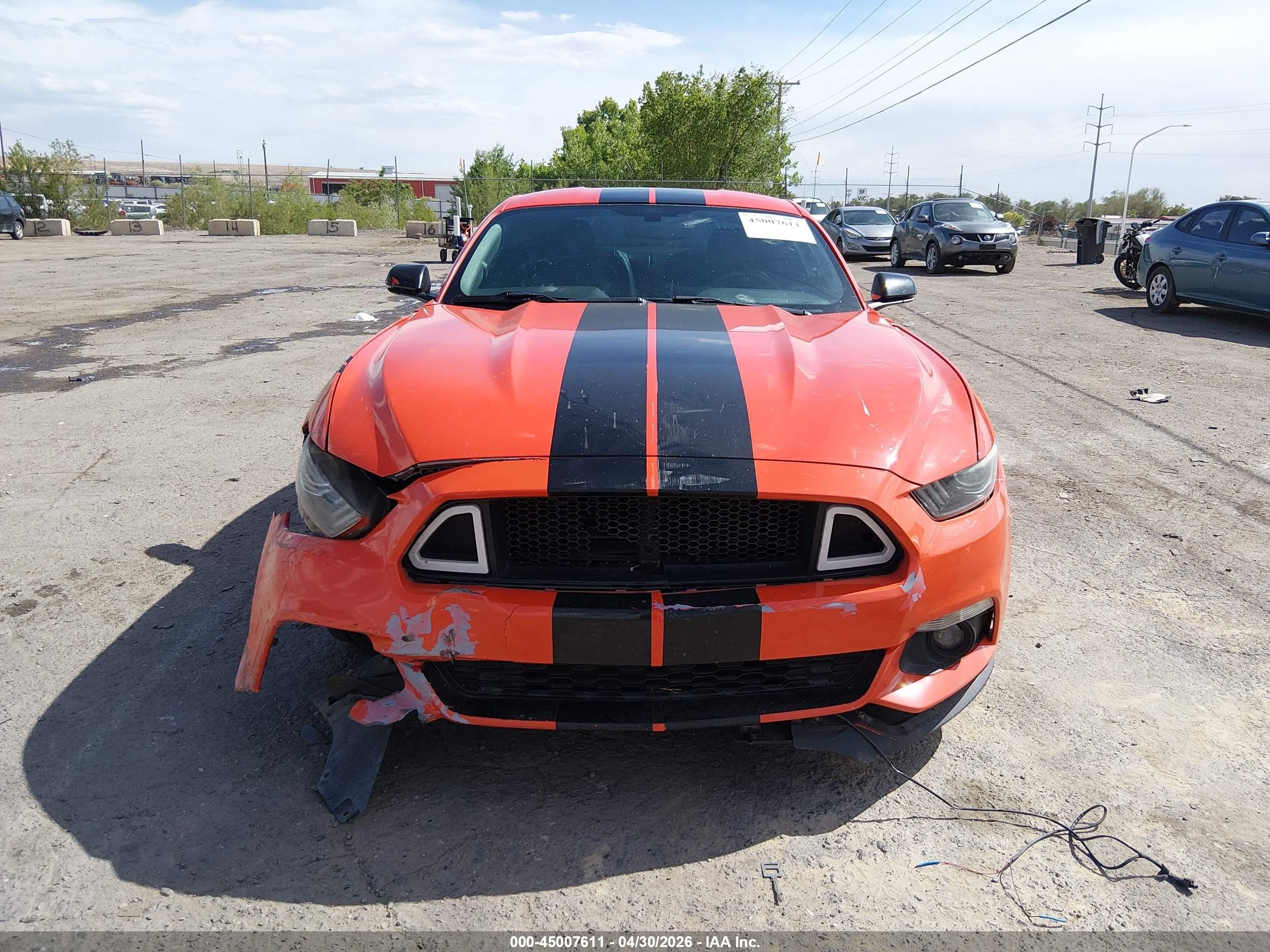 2015 Ford Mustang Ecoboost Orange vin: 1FA6P8TH2F5303336