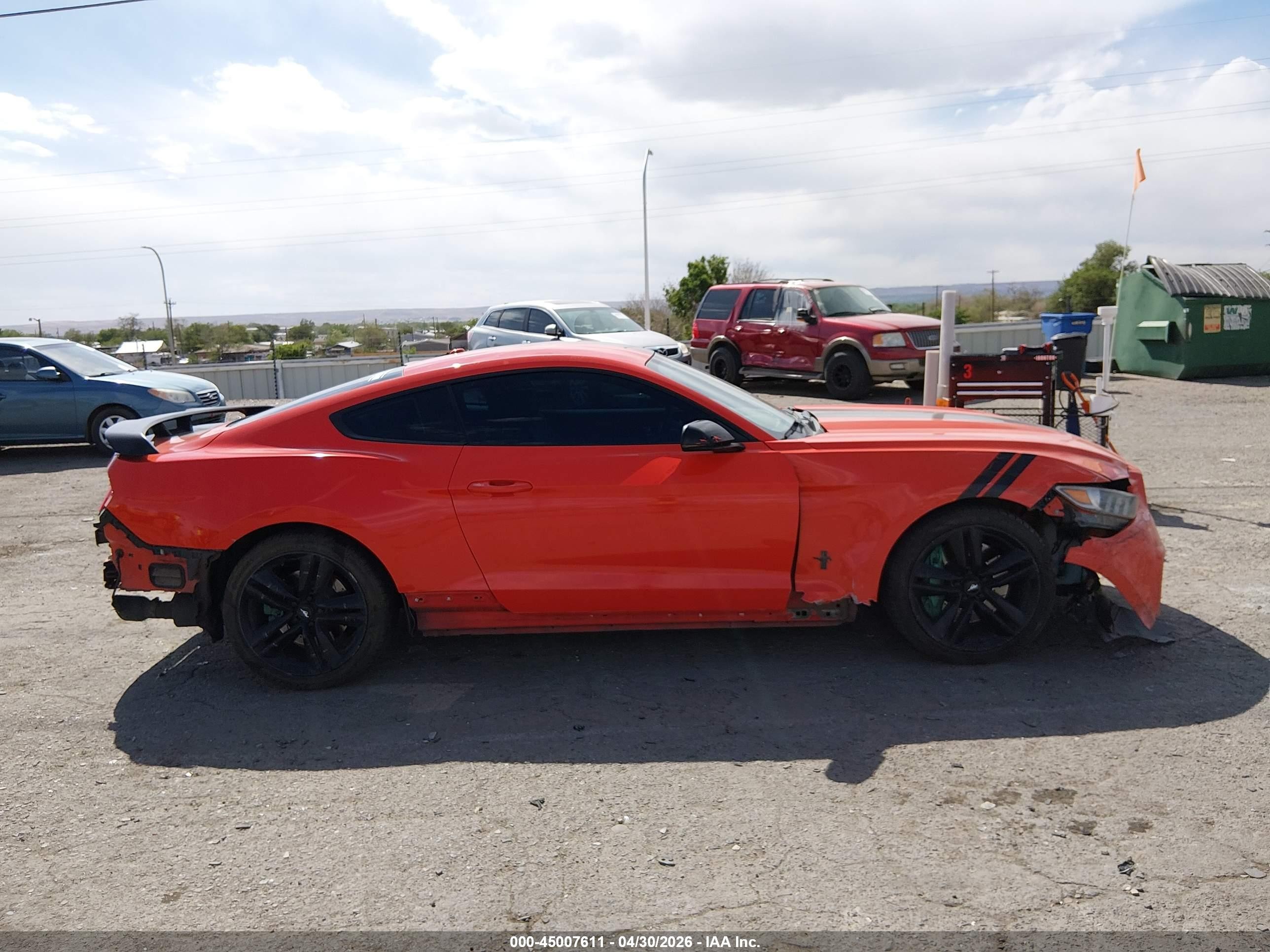 2015 Ford Mustang Ecoboost Orange vin: 1FA6P8TH2F5303336