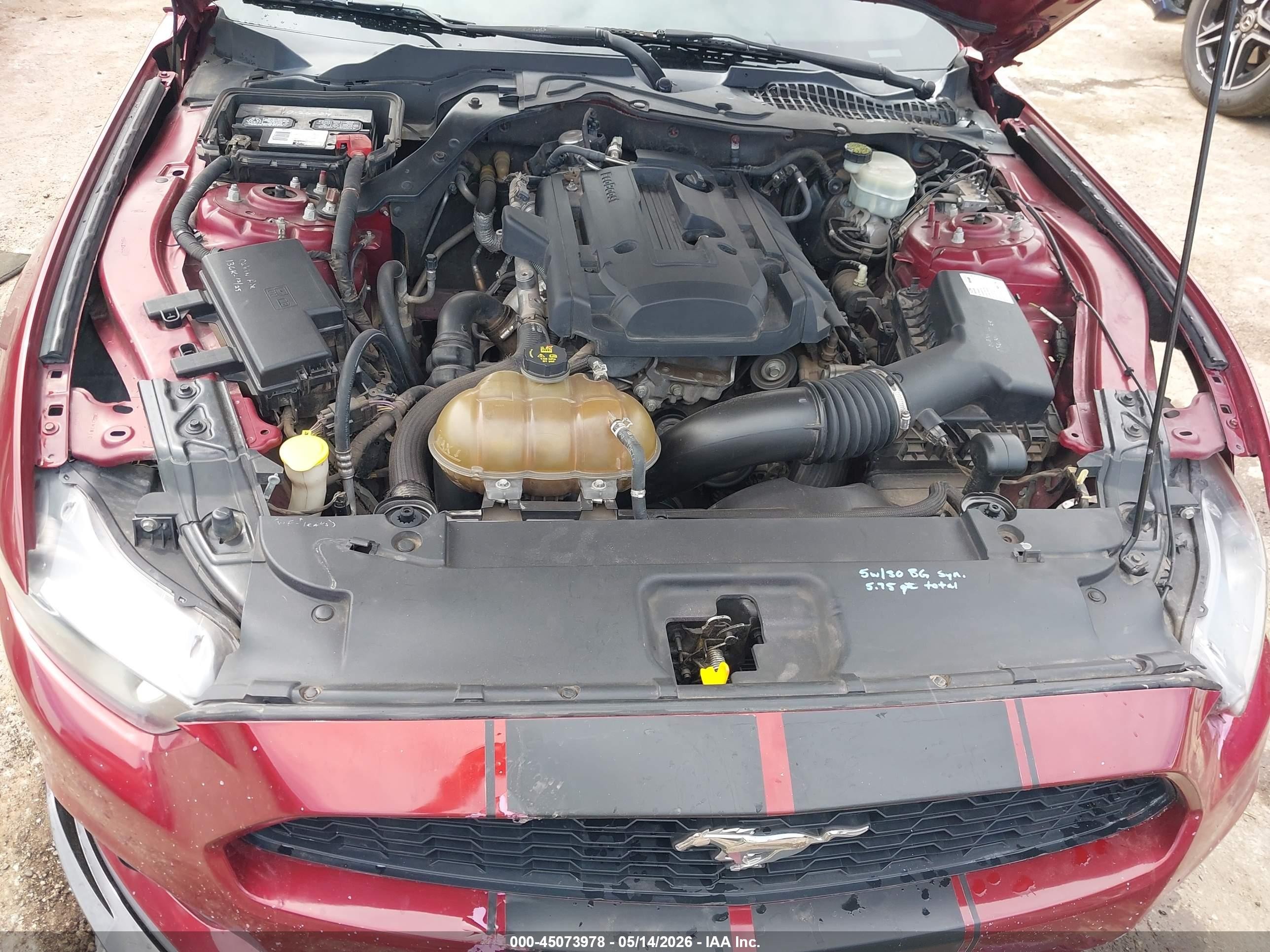 2015 Ford Mustang Ecoboost Красный vin: 1FA6P8TH2F5318077