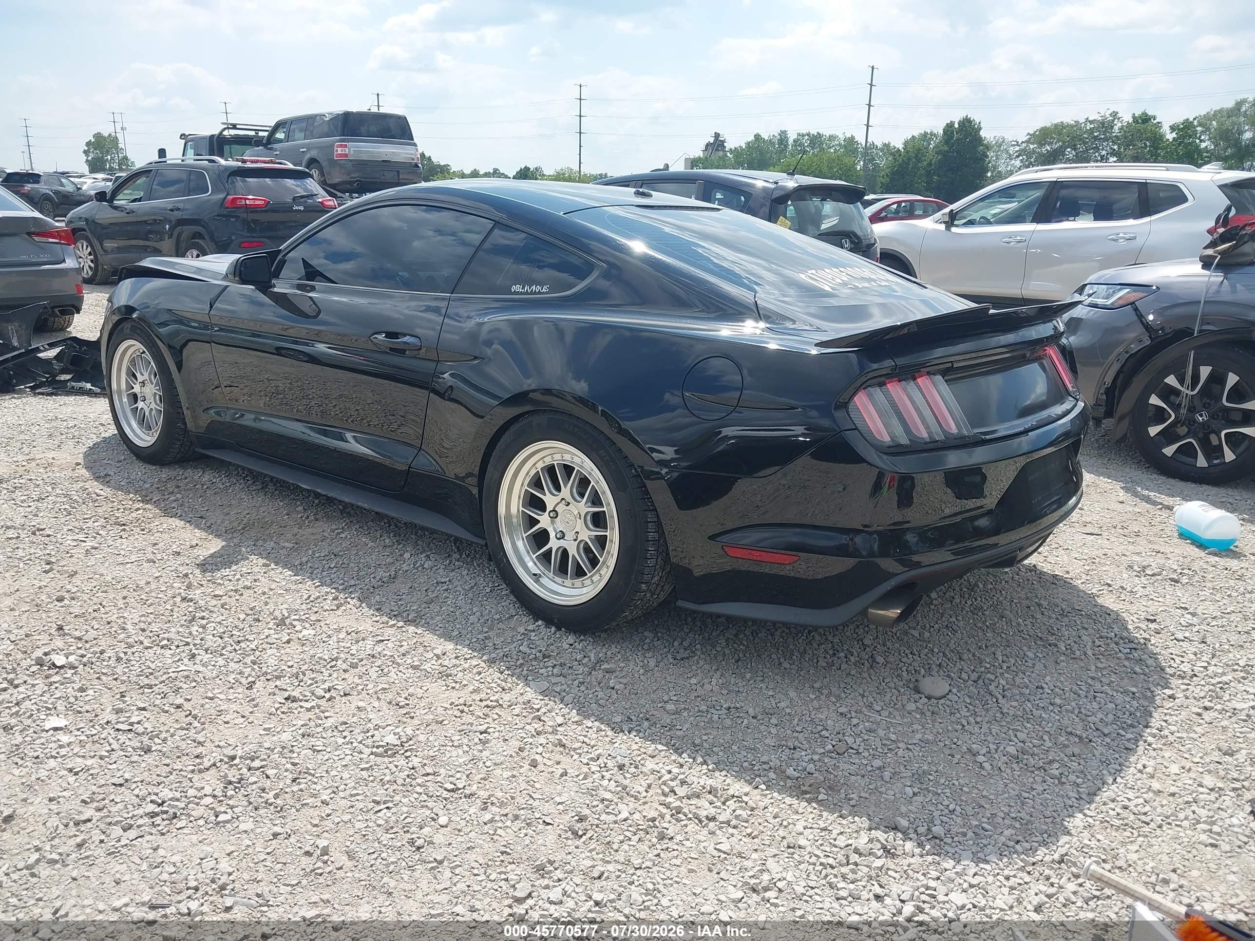2015 Ford Mustang Ecoboost Черный vin: 1FA6P8TH2F5344095