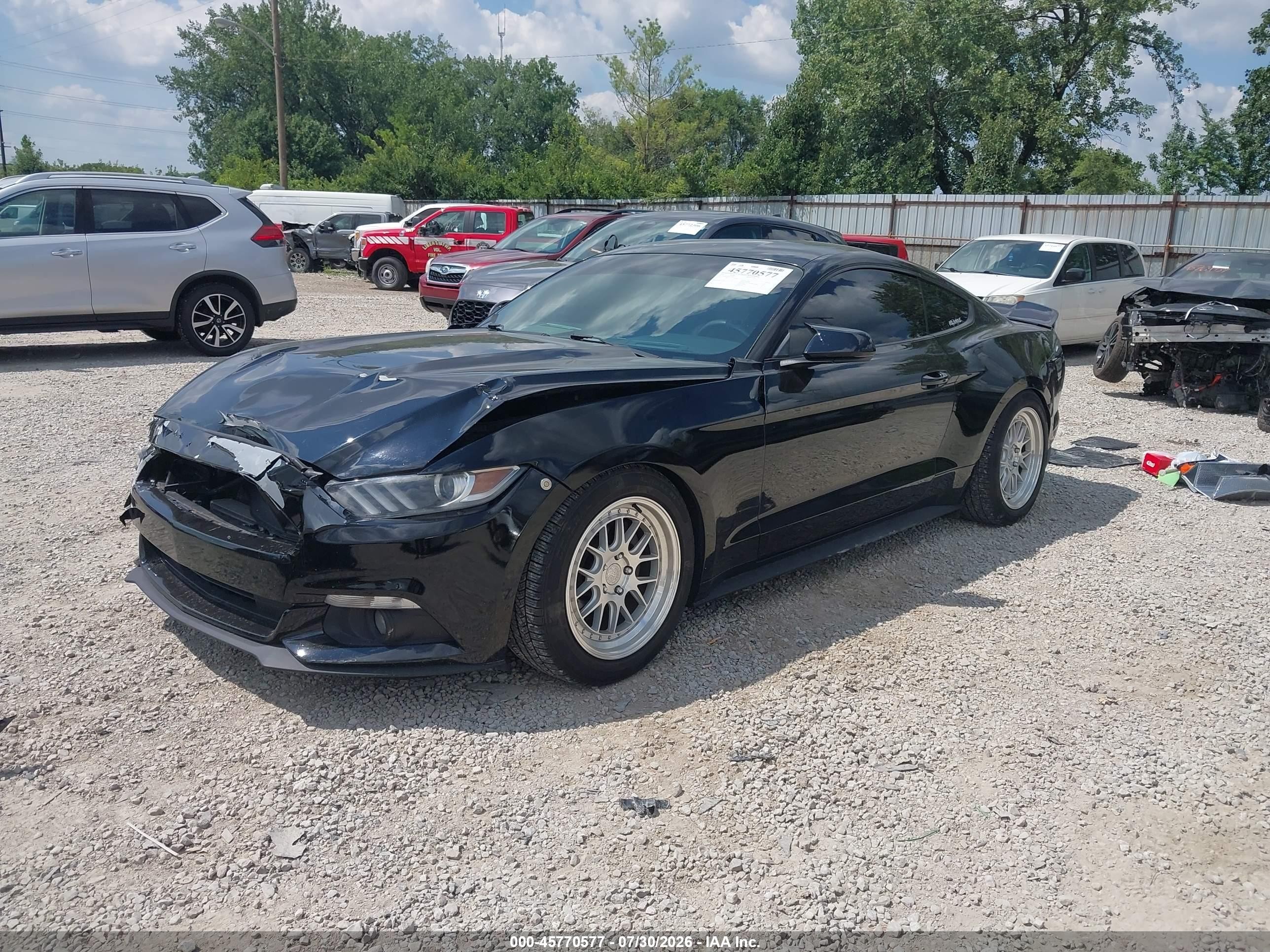 2015 Ford Mustang Ecoboost Черный vin: 1FA6P8TH2F5344095
