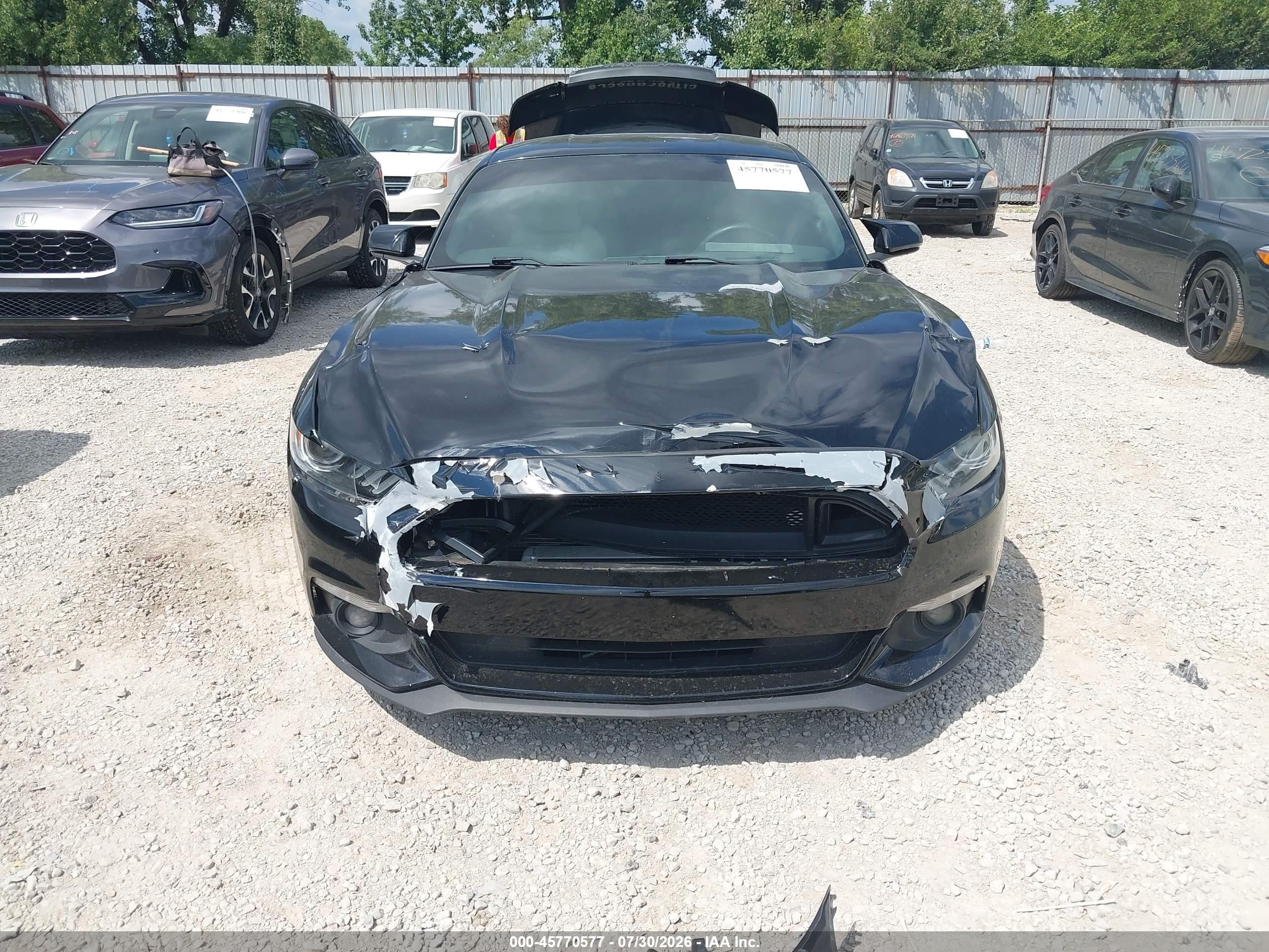 2015 Ford Mustang Ecoboost Черный vin: 1FA6P8TH2F5344095