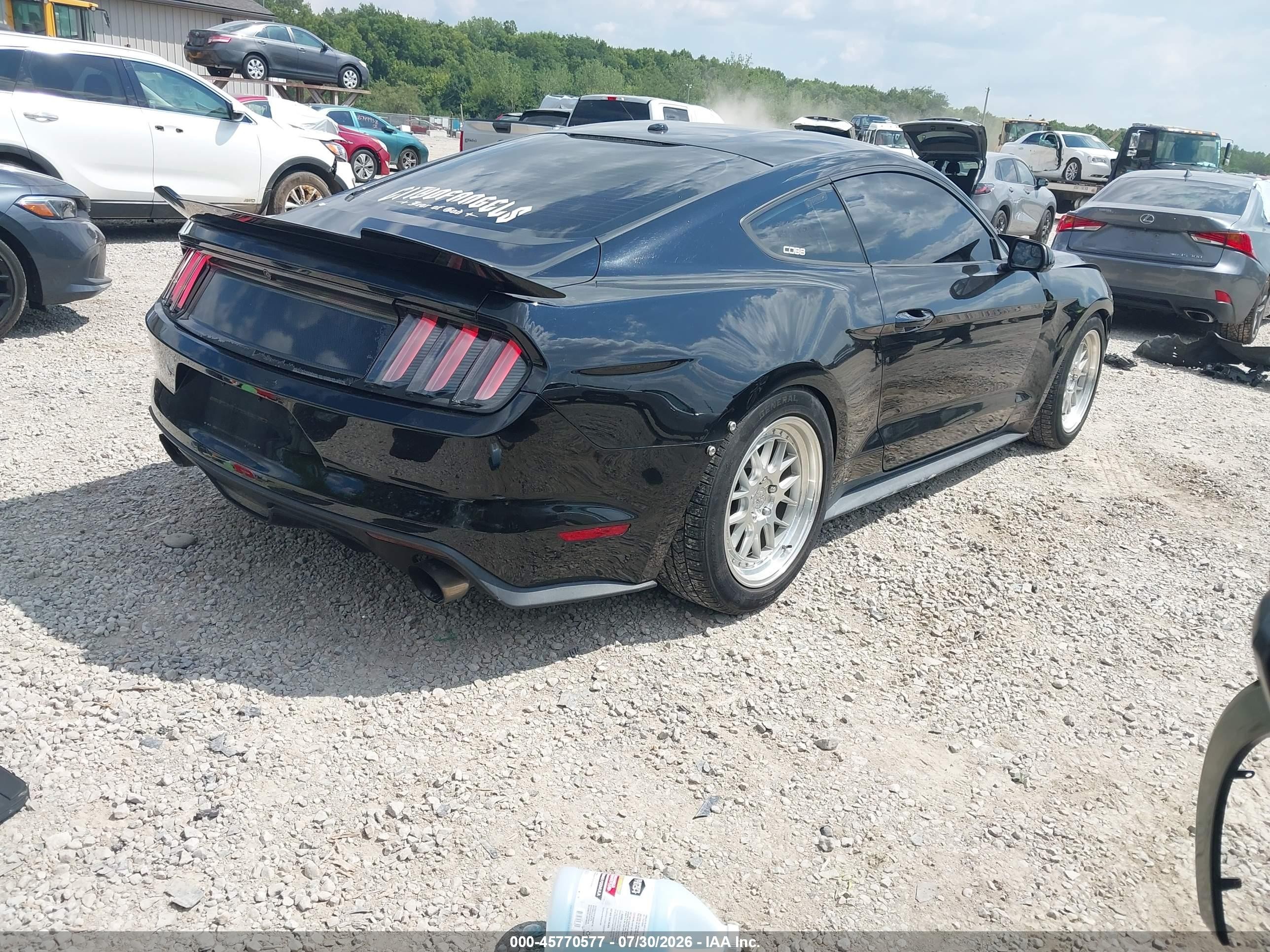 2015 Ford Mustang Ecoboost Черный vin: 1FA6P8TH2F5344095
