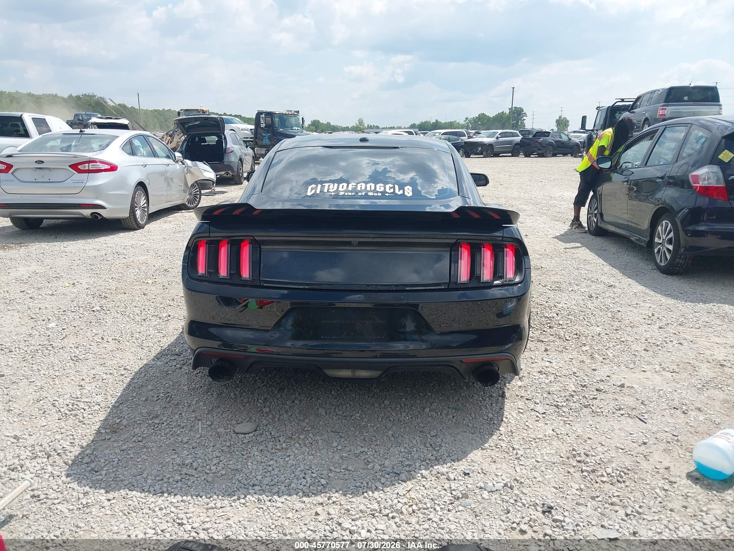 2015 Ford Mustang Ecoboost Черный vin: 1FA6P8TH2F5344095