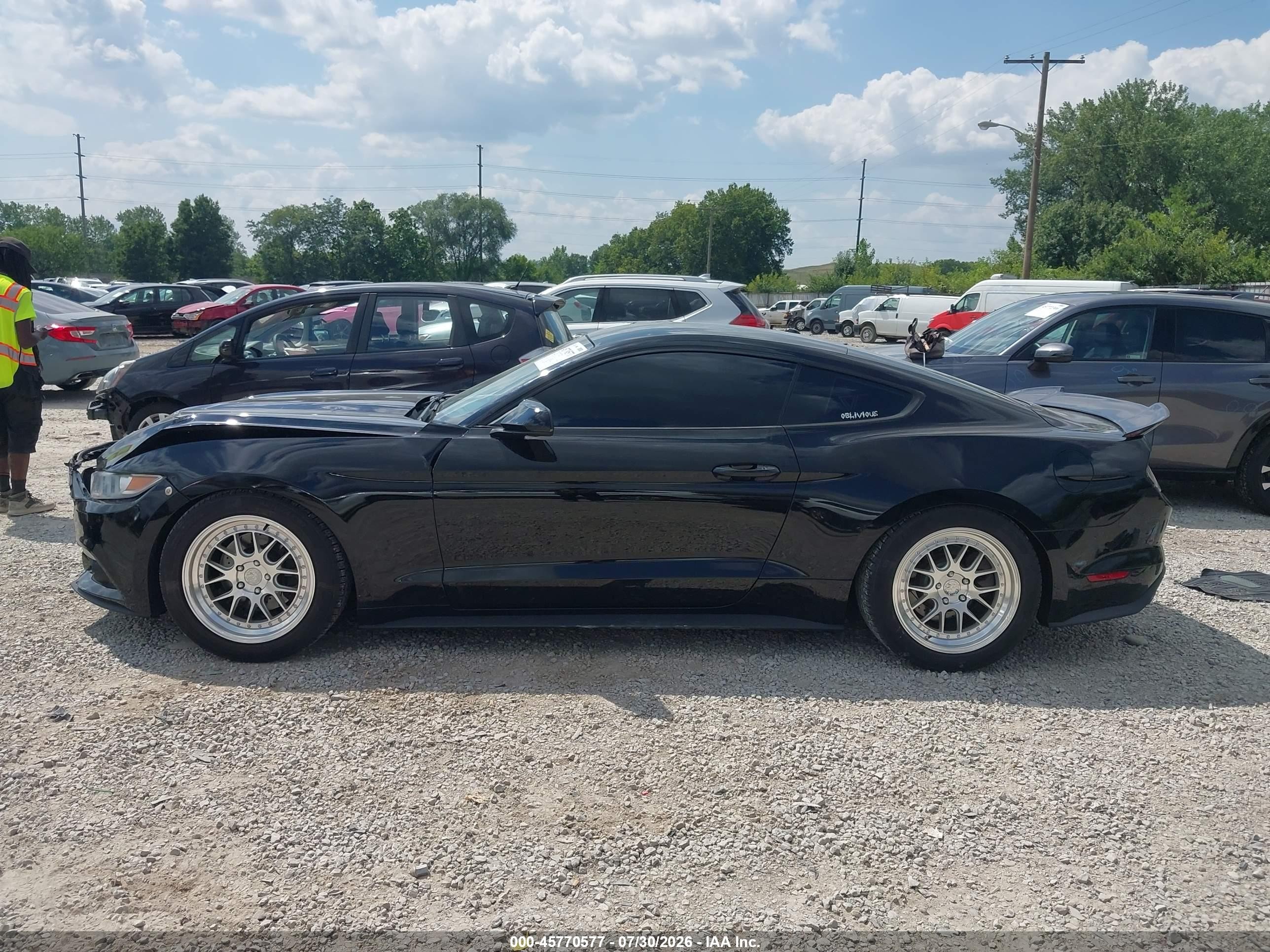 2015 Ford Mustang Ecoboost Черный vin: 1FA6P8TH2F5344095
