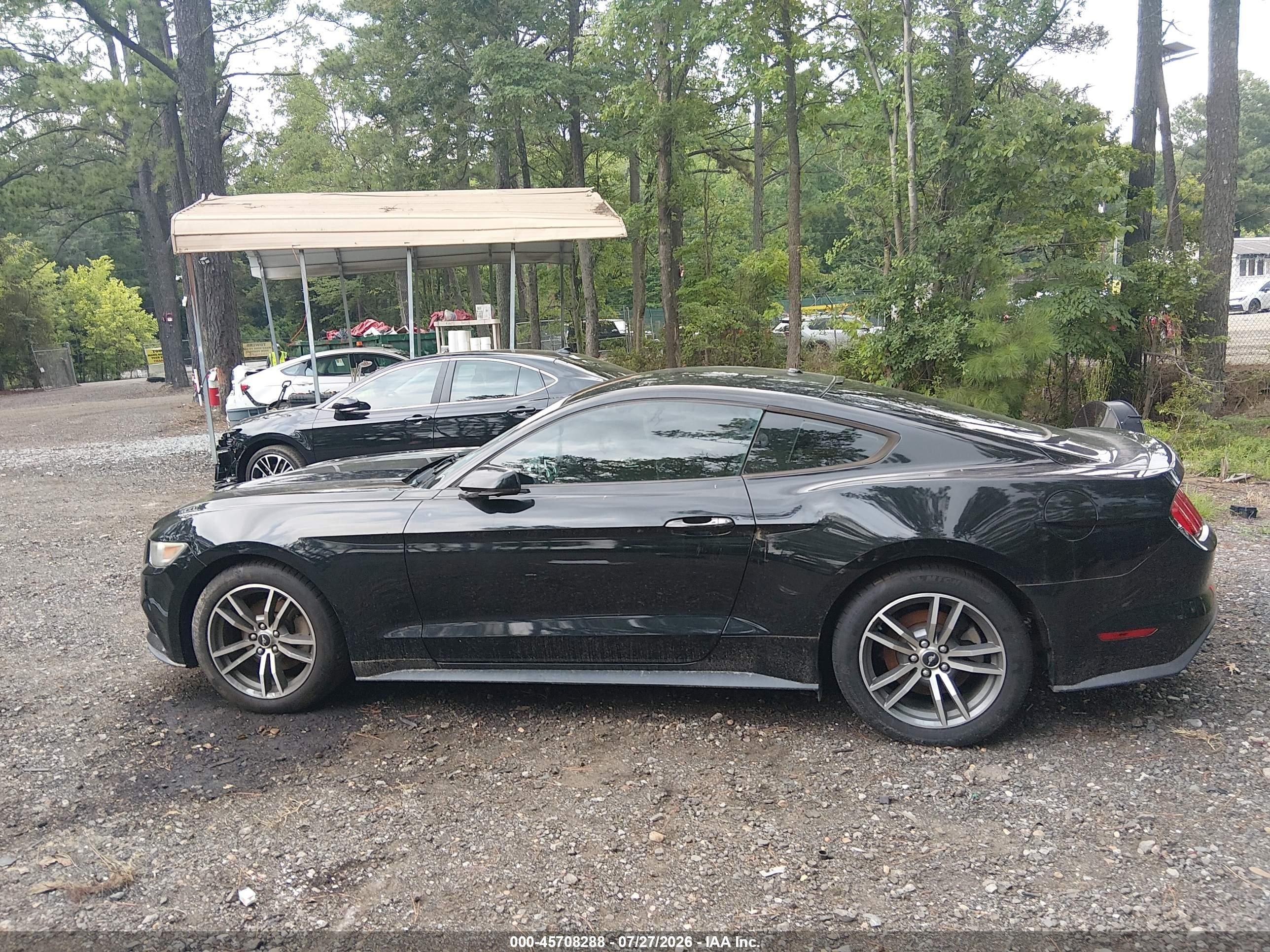 2015 Ford Mustang Ecoboost Черный vin: 1FA6P8TH2F5349524