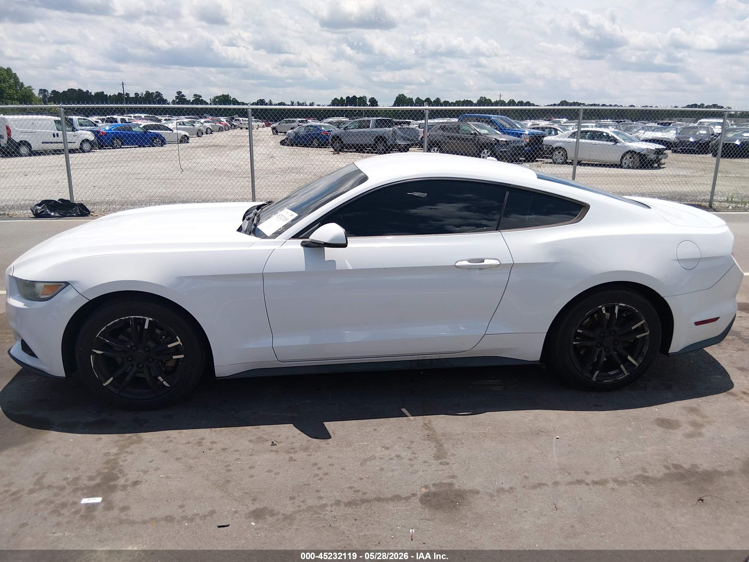 2015 Ford Mustang Ecoboost White vin: 1FA6P8TH2F5365674