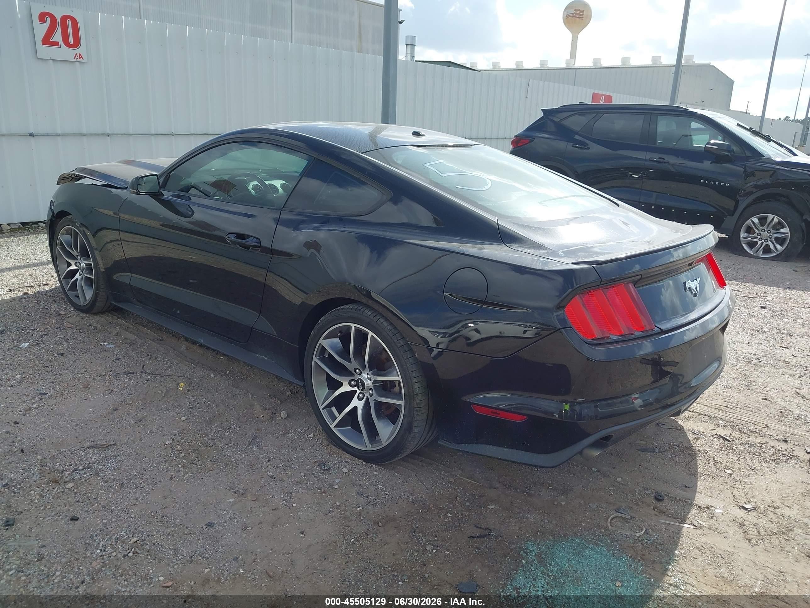 2015 Ford Mustang Ecoboost Black vin: 1FA6P8TH2F5380059