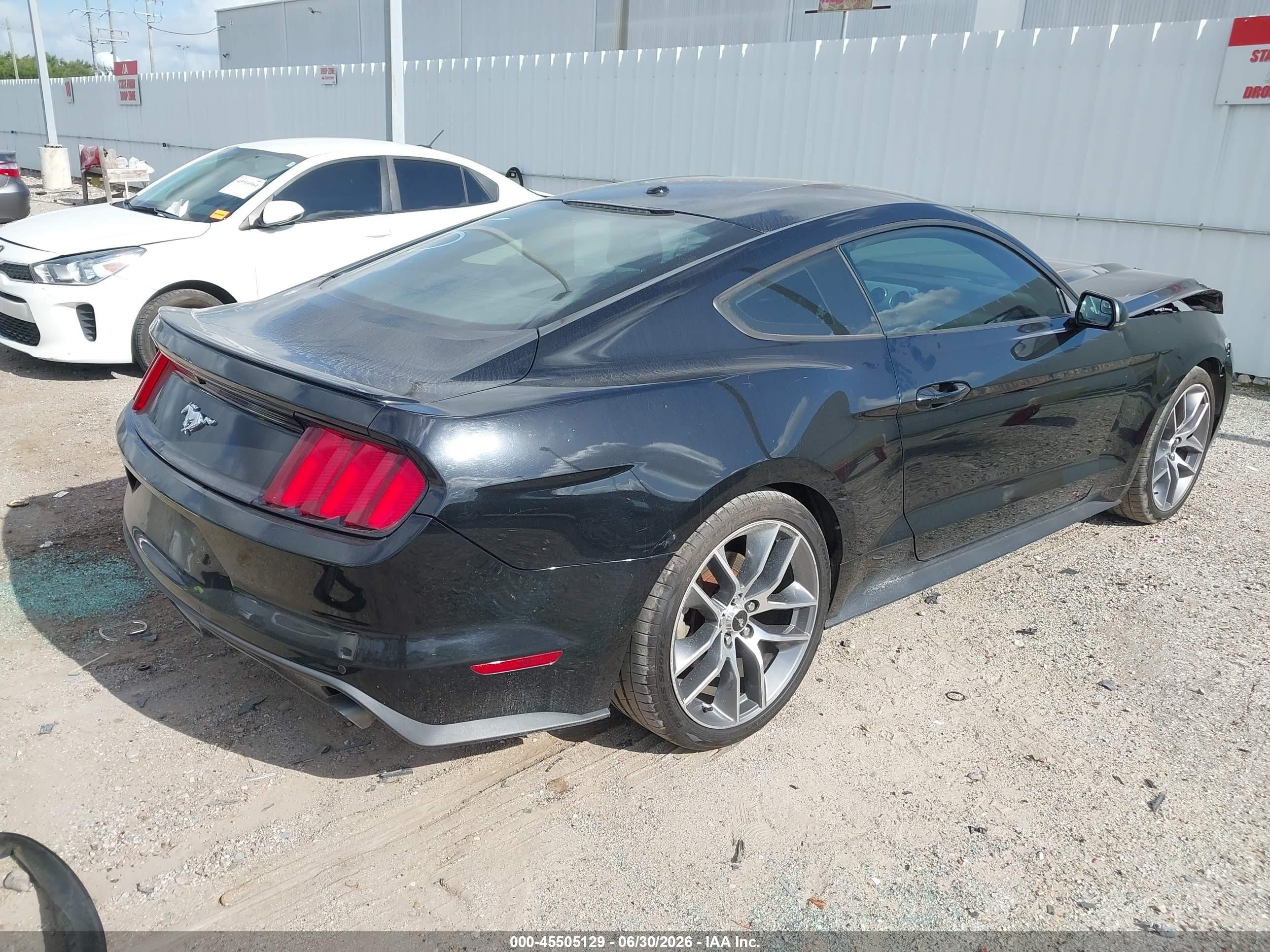 2015 Ford Mustang Ecoboost Black vin: 1FA6P8TH2F5380059