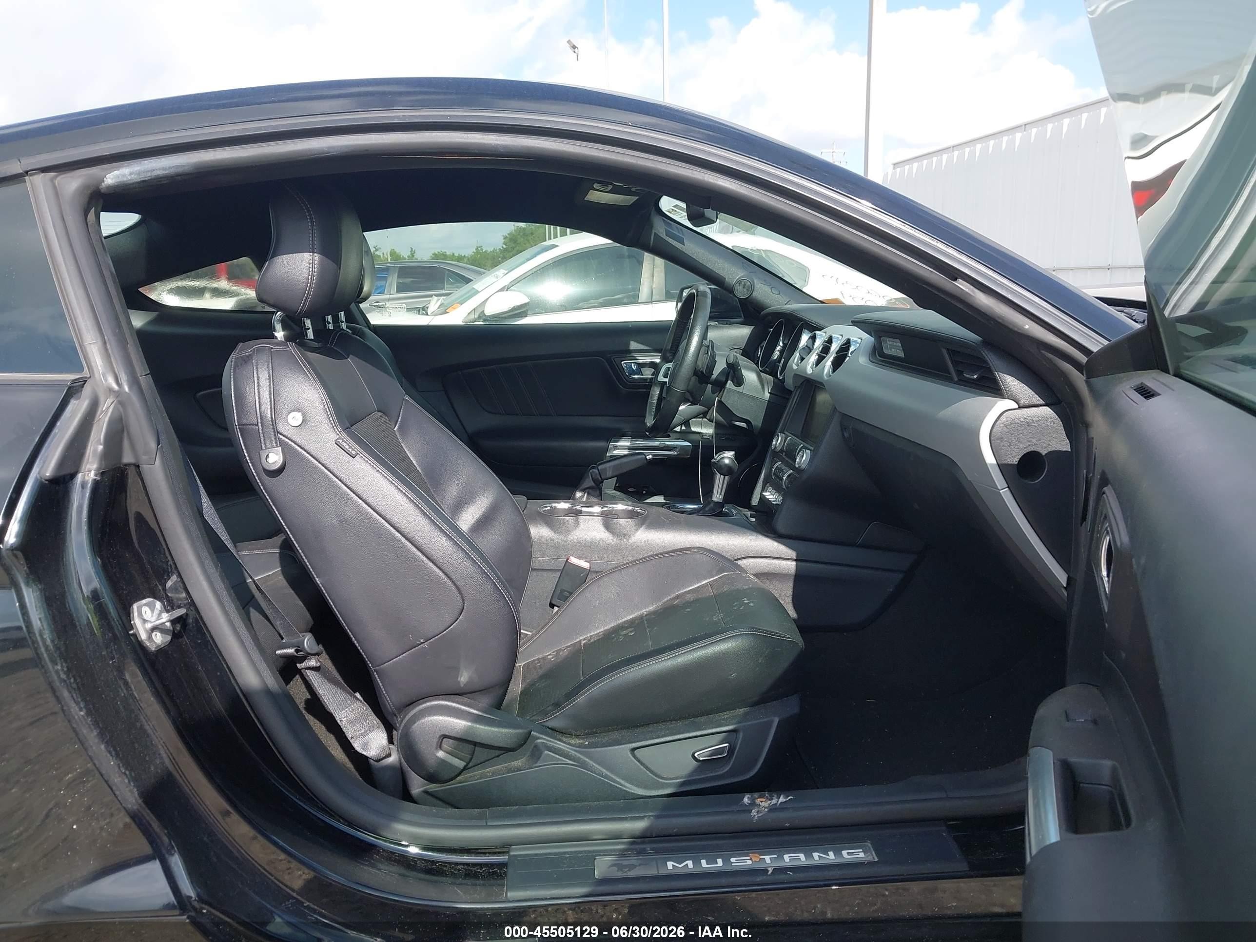 2015 Ford Mustang Ecoboost Black vin: 1FA6P8TH2F5380059