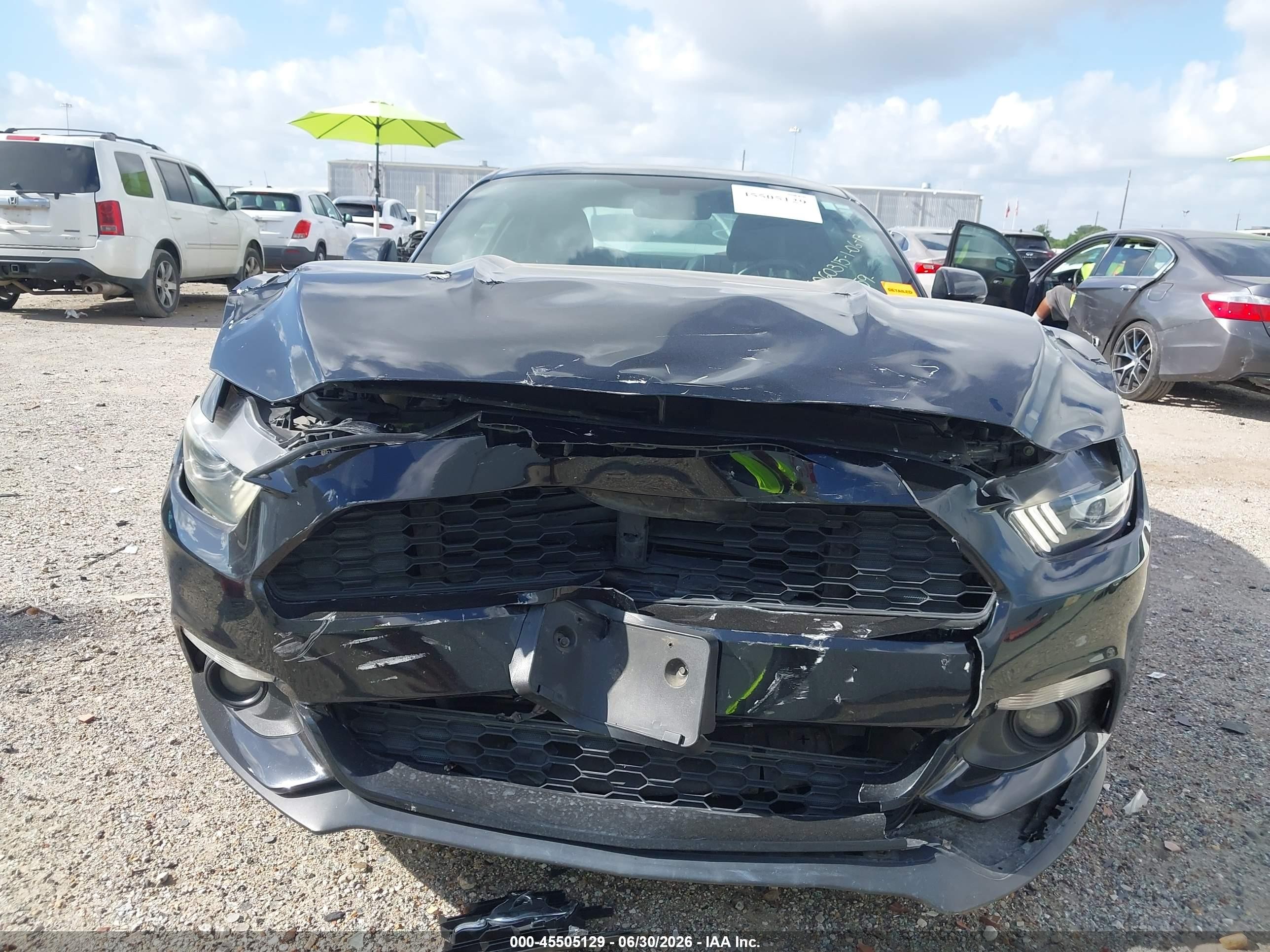 2015 Ford Mustang Ecoboost Black vin: 1FA6P8TH2F5380059
