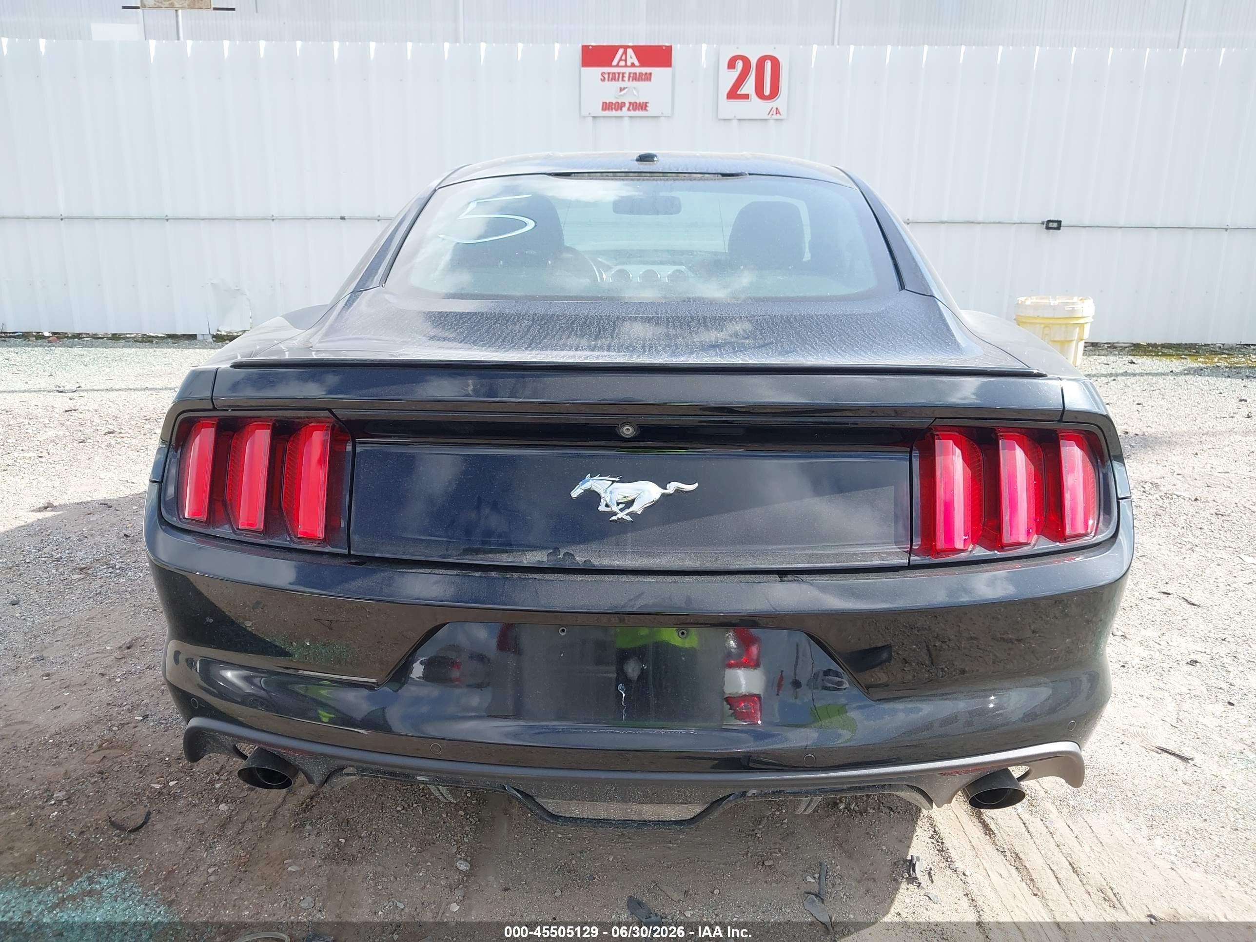 2015 Ford Mustang Ecoboost Black vin: 1FA6P8TH2F5380059