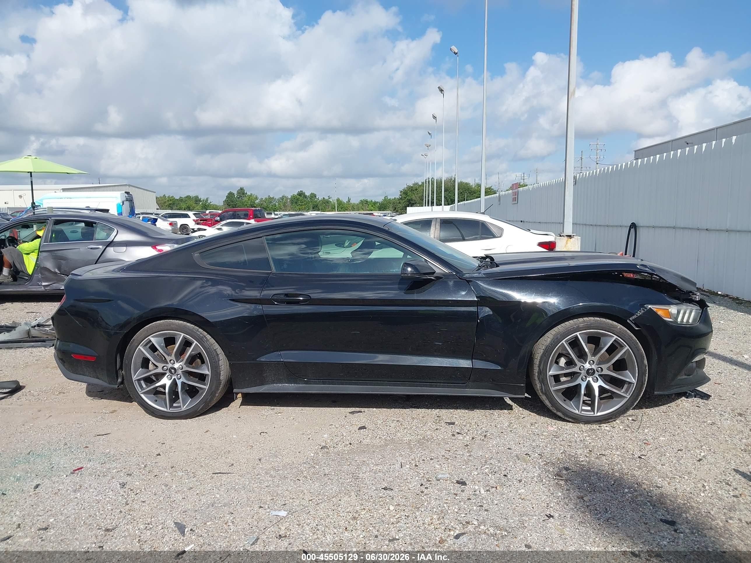 2015 Ford Mustang Ecoboost Black vin: 1FA6P8TH2F5380059