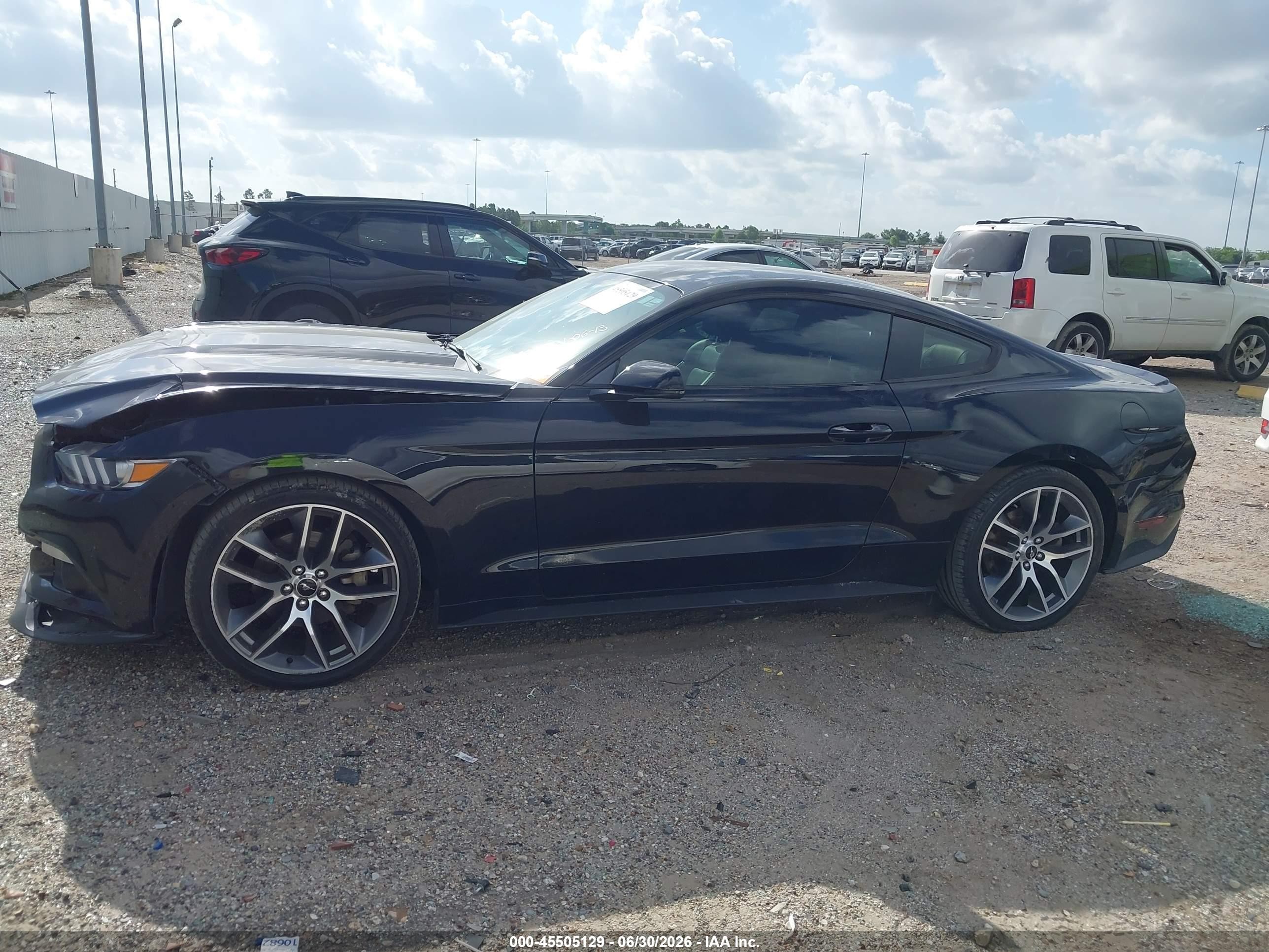 2015 Ford Mustang Ecoboost Black vin: 1FA6P8TH2F5380059