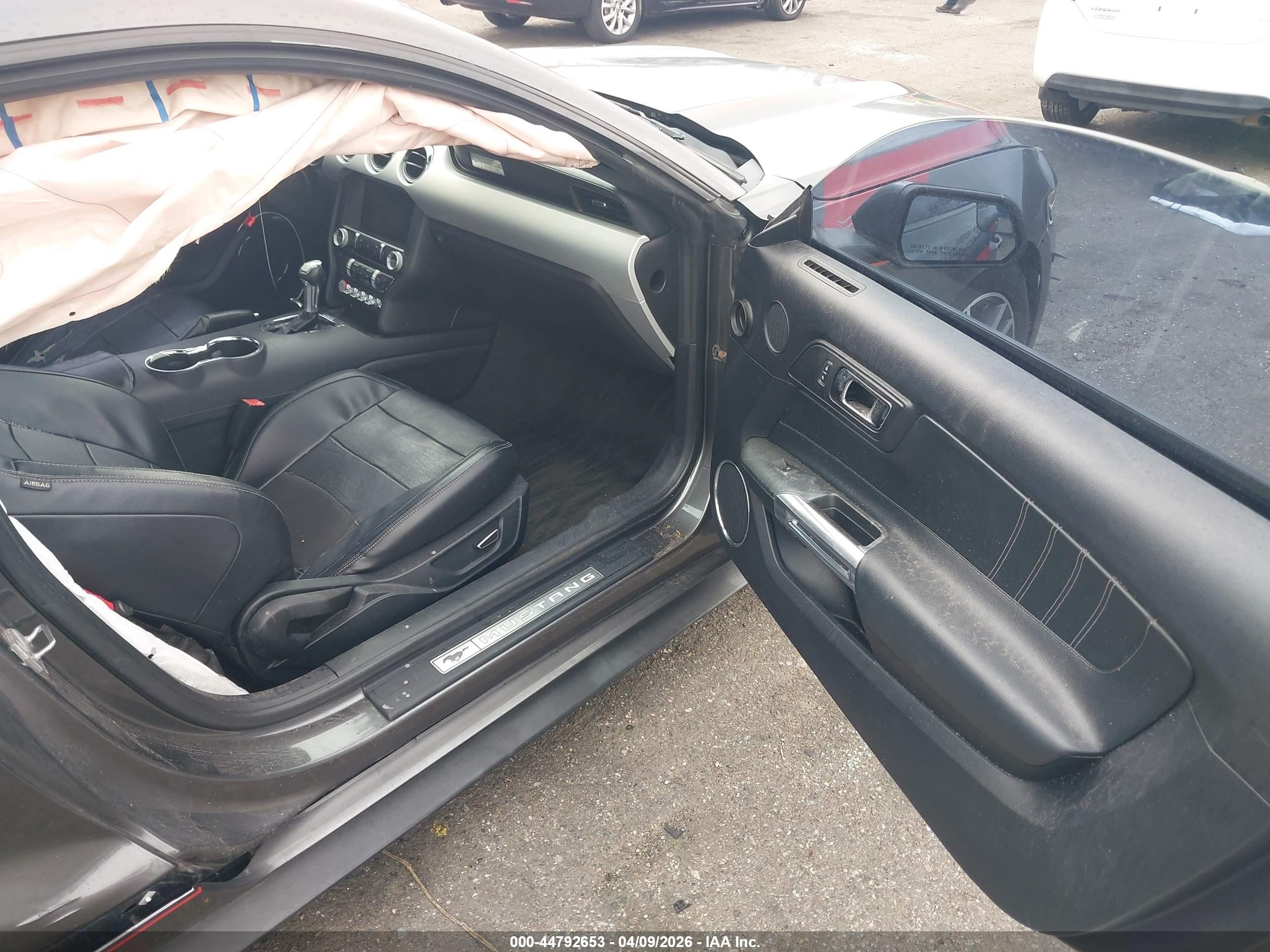 2015 Ford Mustang Ecoboost Gray vin: 1FA6P8TH2F5385892