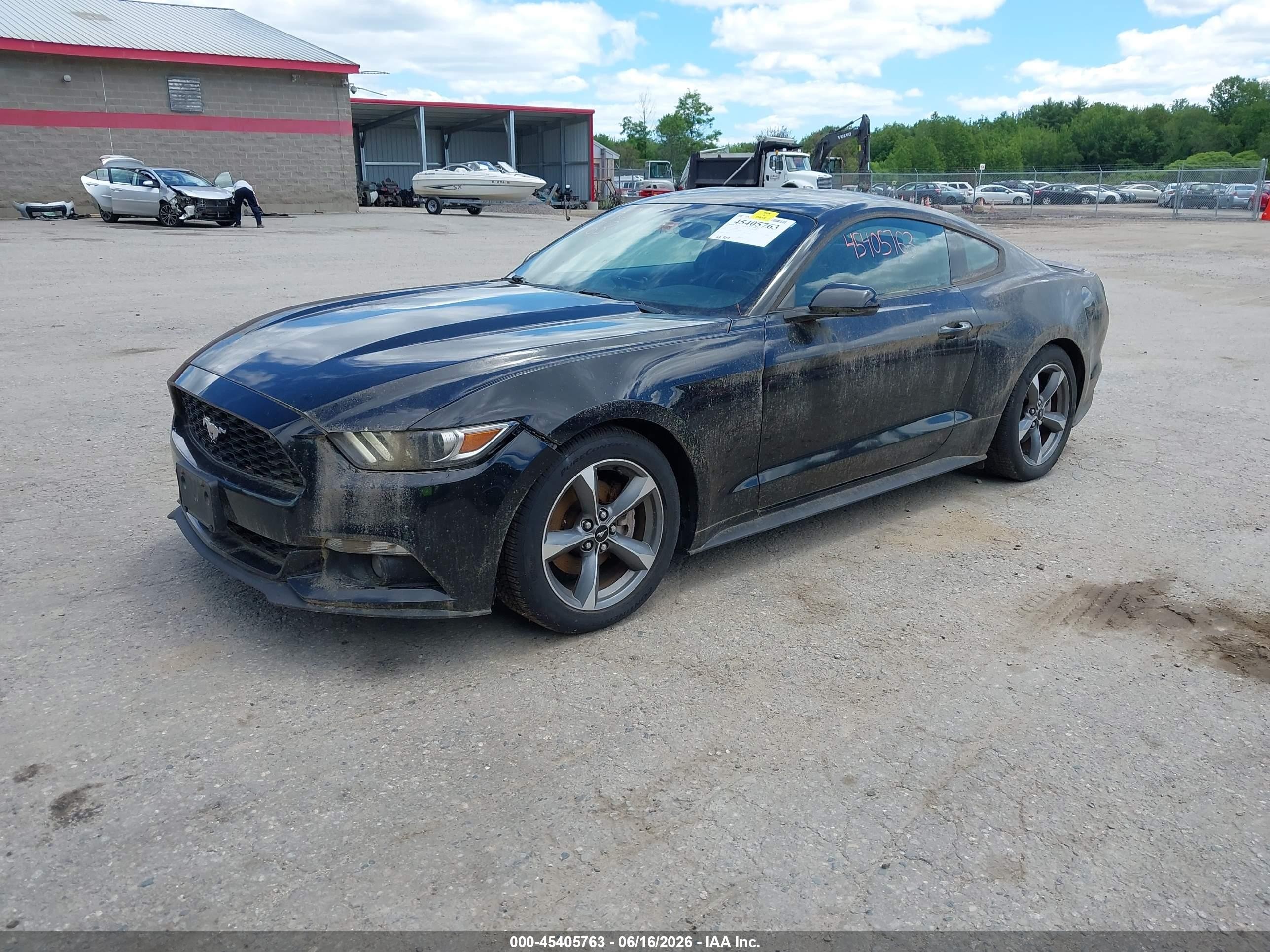 2015 Ford Mustang Ecoboost Black vin: 1FA6P8TH2F5428806