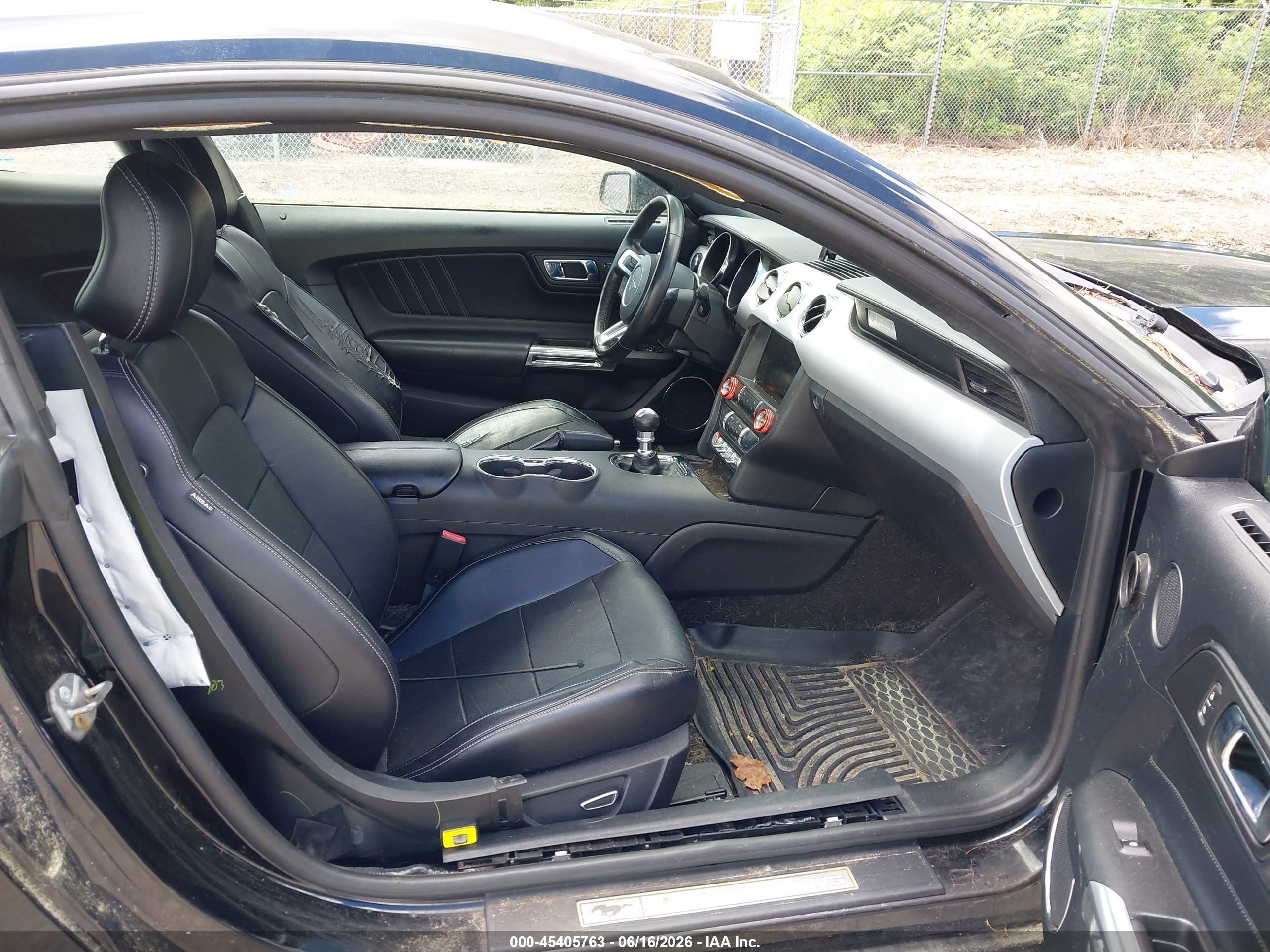2015 Ford Mustang Ecoboost Black vin: 1FA6P8TH2F5428806