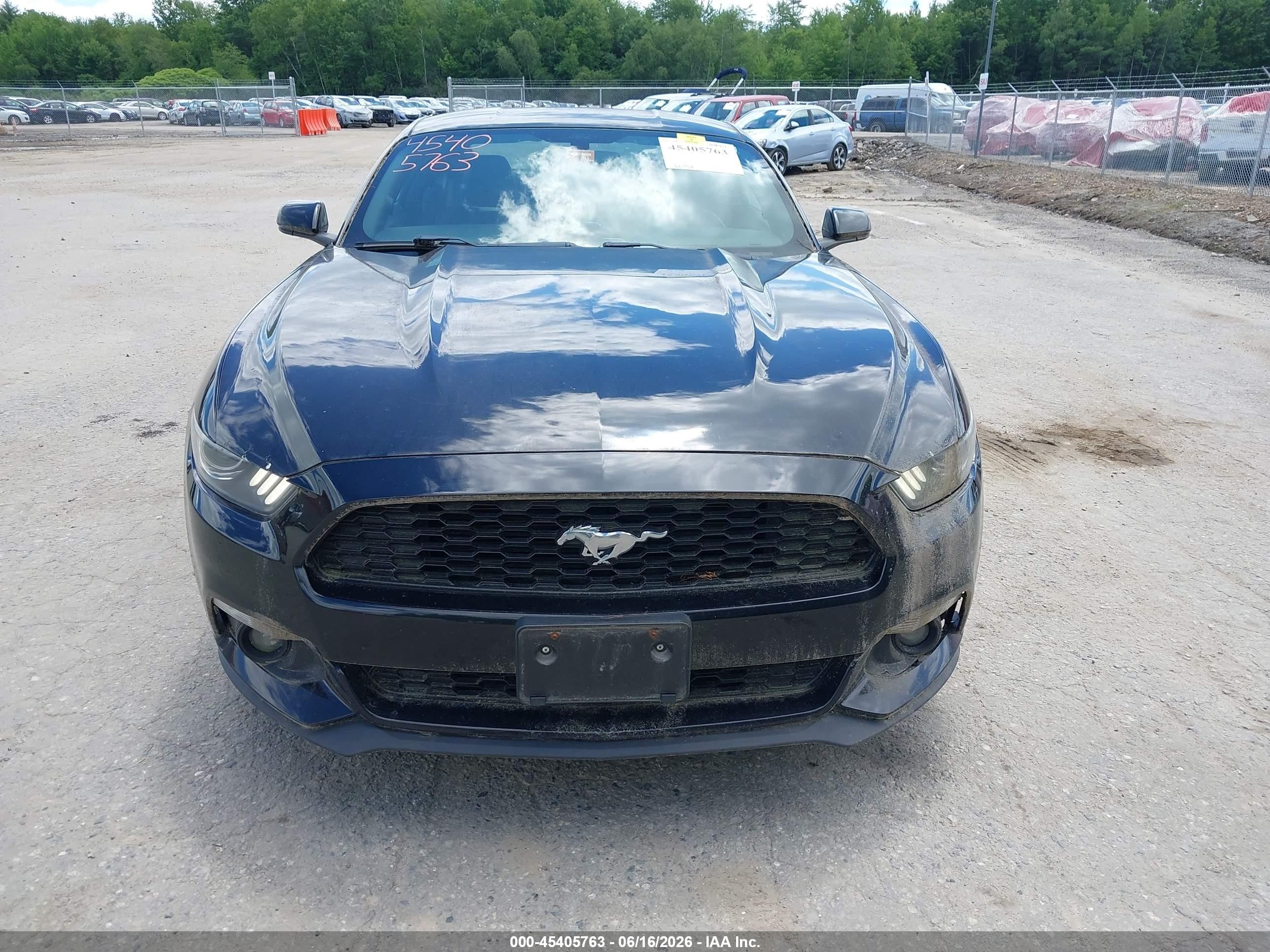 2015 Ford Mustang Ecoboost Black vin: 1FA6P8TH2F5428806