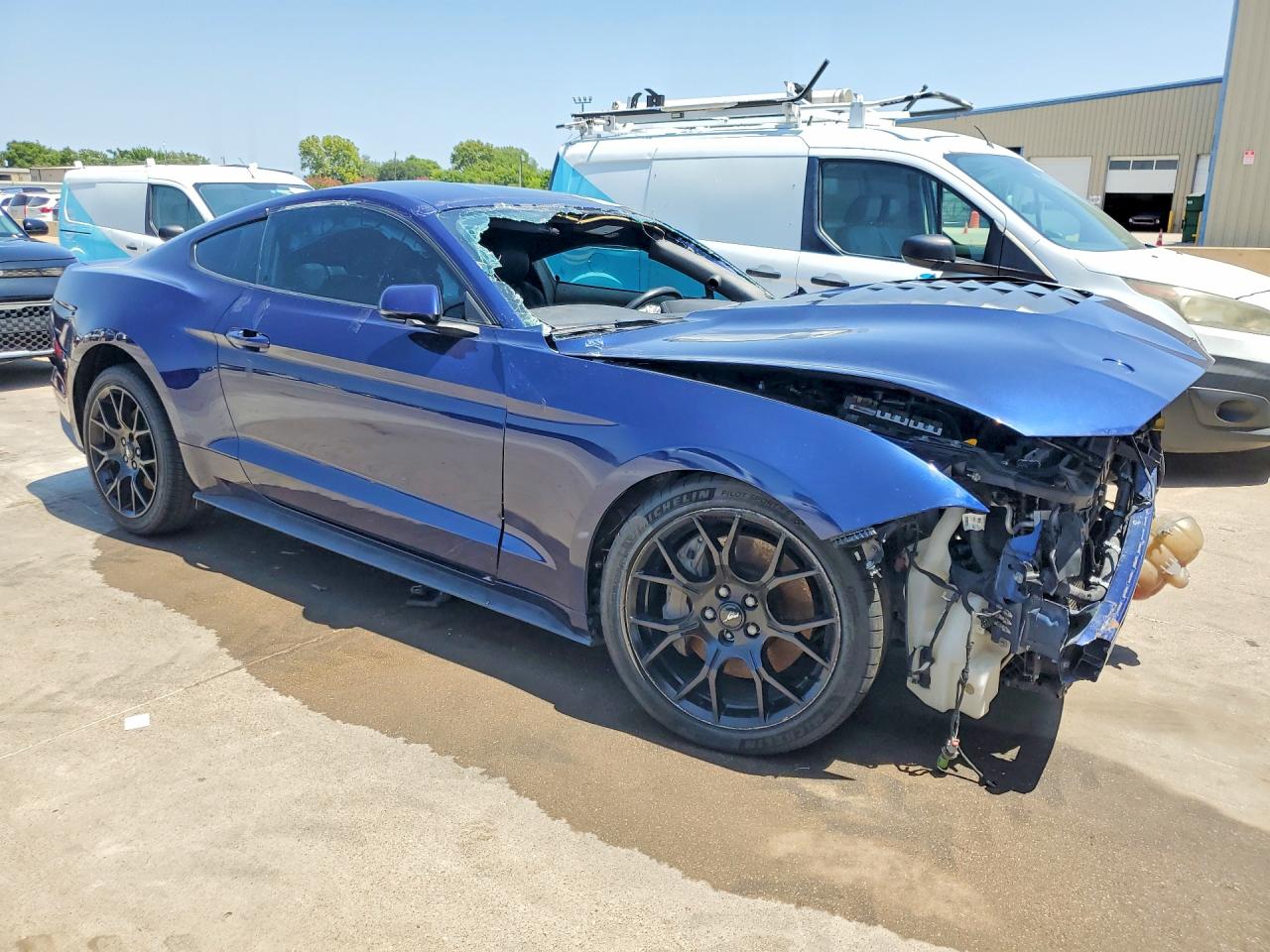 2018 Ford Mustang Blue vin: 1FA6P8TH2J5180372