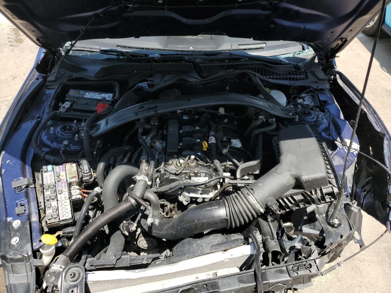 2018 Ford Mustang Blue vin: 1FA6P8TH2J5180372 Damage: Core Support, Bent, 6 To 7 Inches